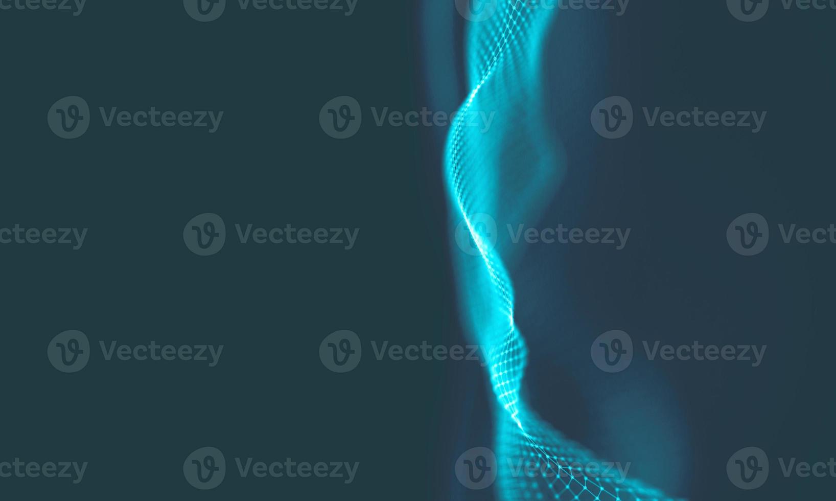 Abstract Music background. Big Data Particle Flow Visualisation. Science infographic futuristic illustration. Sound wave. Sound visualization photo