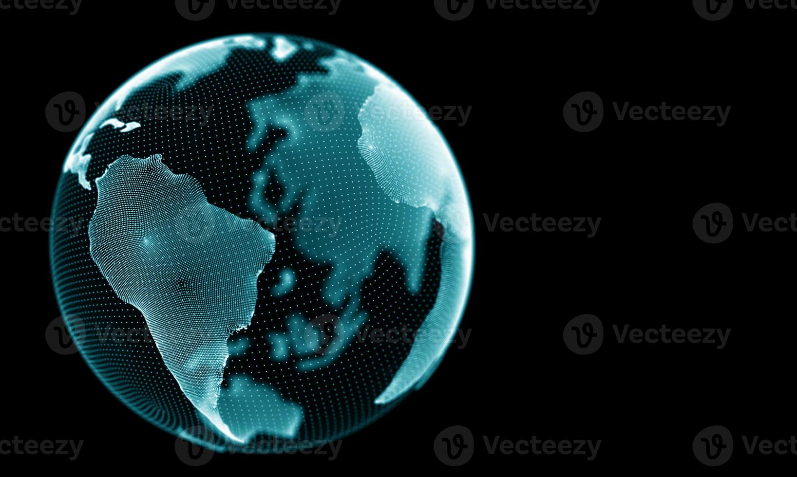 Digital globe 3d. Global world internet technology. Communication concept abstract background planet. Blue light connection design. Big data network modern map. Travel business photo