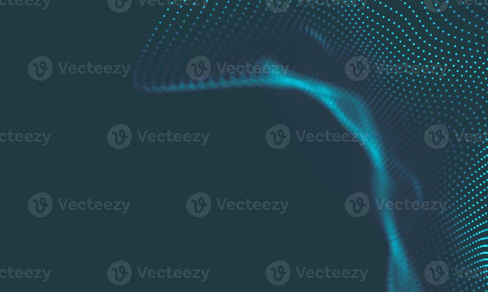Abstract Music background. Big Data Particle Flow Visualisation. Science infographic futuristic illustration. Sound wave. Sound visualization photo