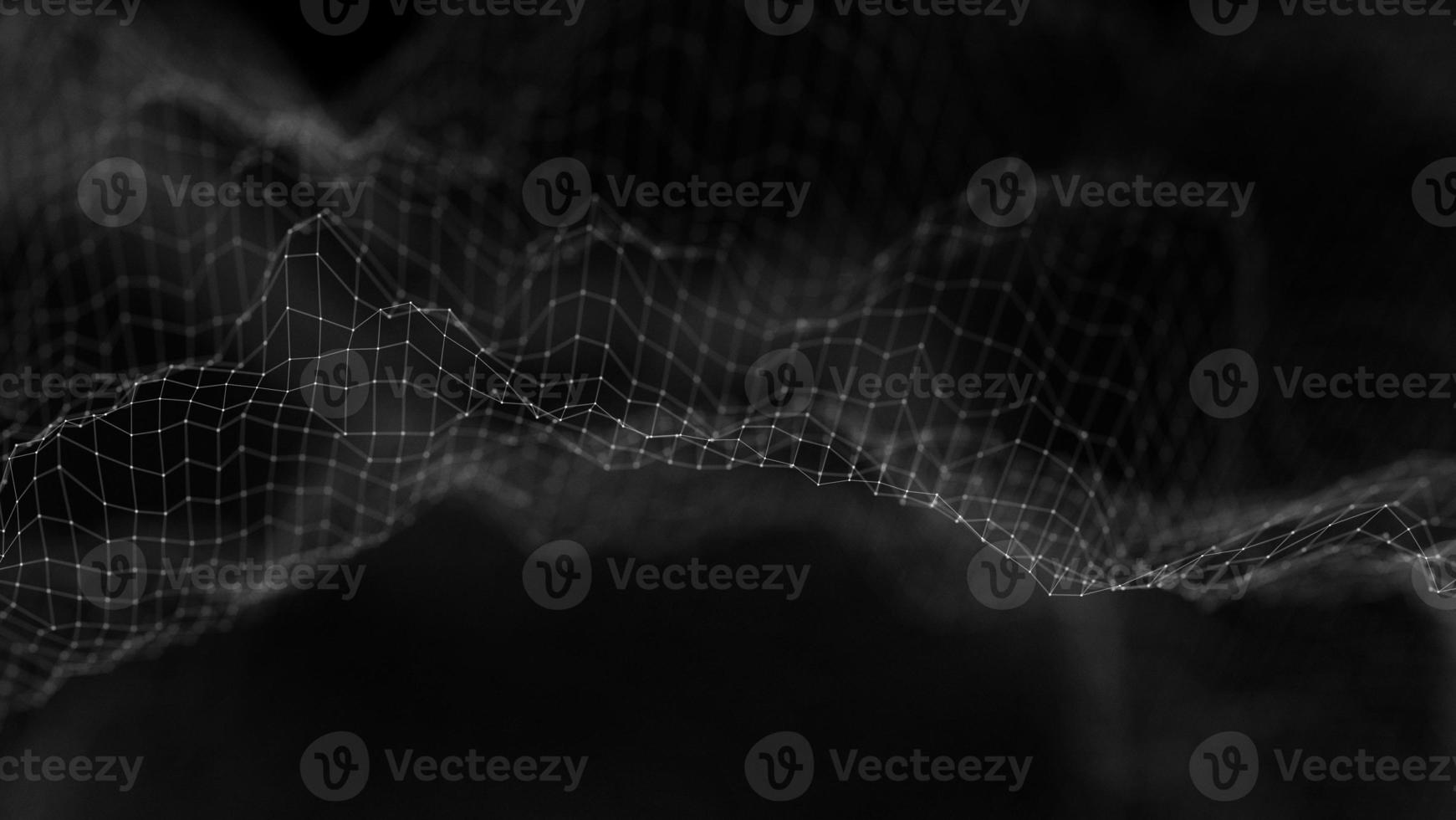 Music background. Big Data Particle Flow Visualisation. Science infographic futuristic illustration. Sound wave. Sound visualization photo