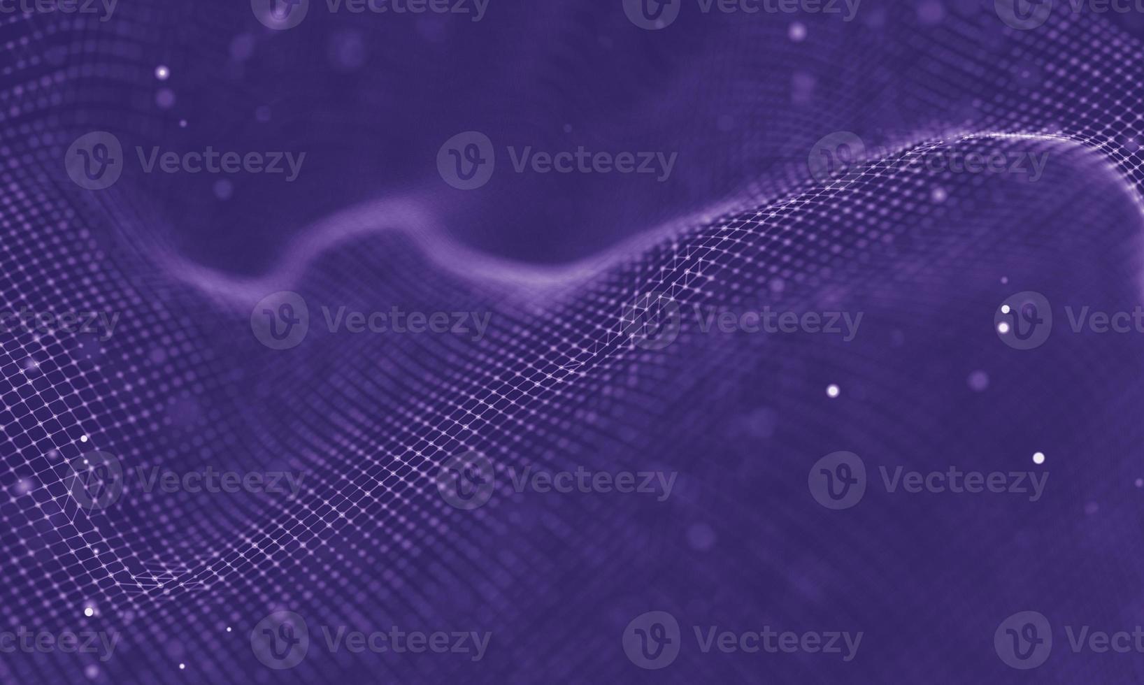 Data technology abstract futuristic illustration . Low poly shape with connecting dots and lines on dark background. 3D rendering . Big data visualization . photo