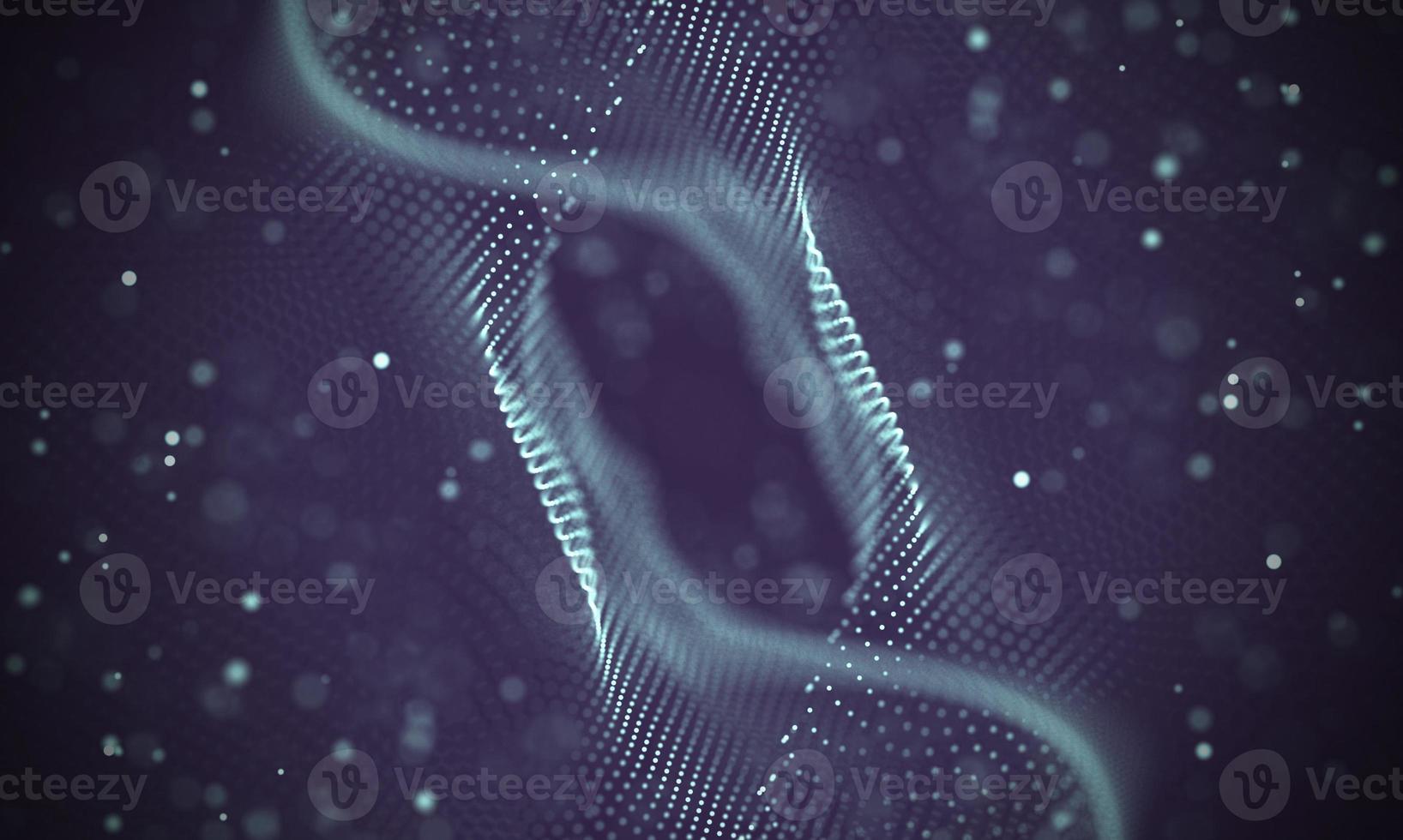 Data technology abstract futuristic illustration . Low poly shape with connecting dots and lines on dark background. 3D rendering . Big data visualization . photo