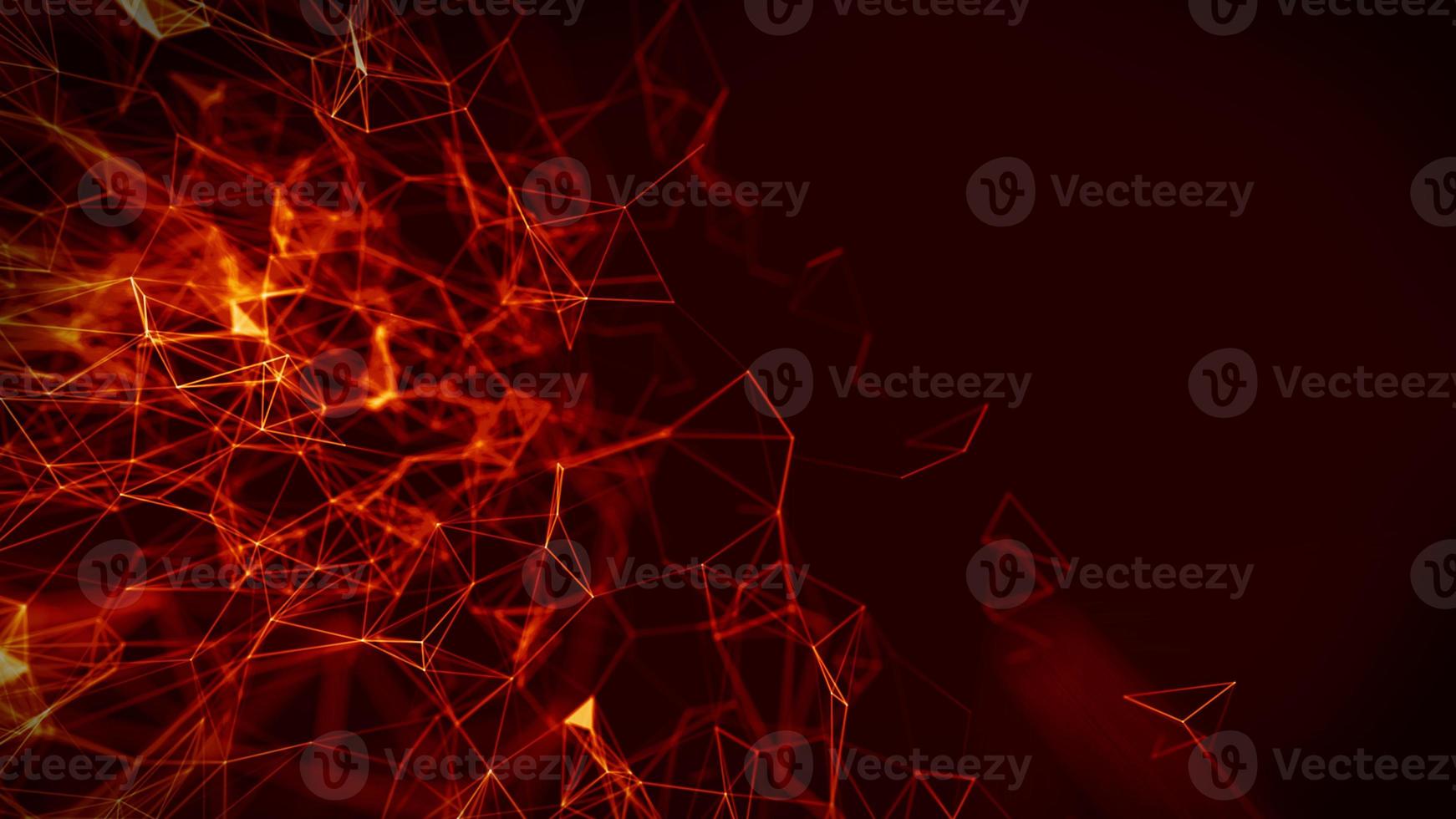 Abstract Fire red Geometrical Background ..Futuristic technology style. Neon Sign . HUD Element . Elegant . Big data visualization . photo