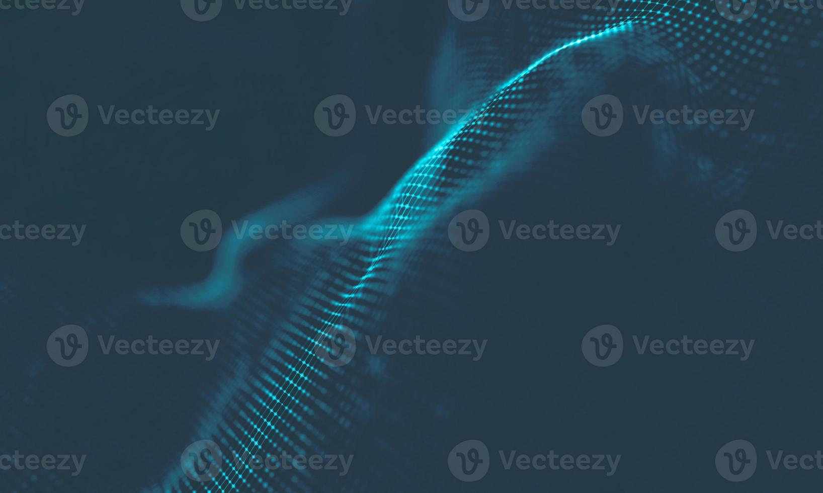 Abstract Music background. Big Data Particle Flow Visualisation. Science infographic futuristic illustration. Sound wave. Sound visualization photo
