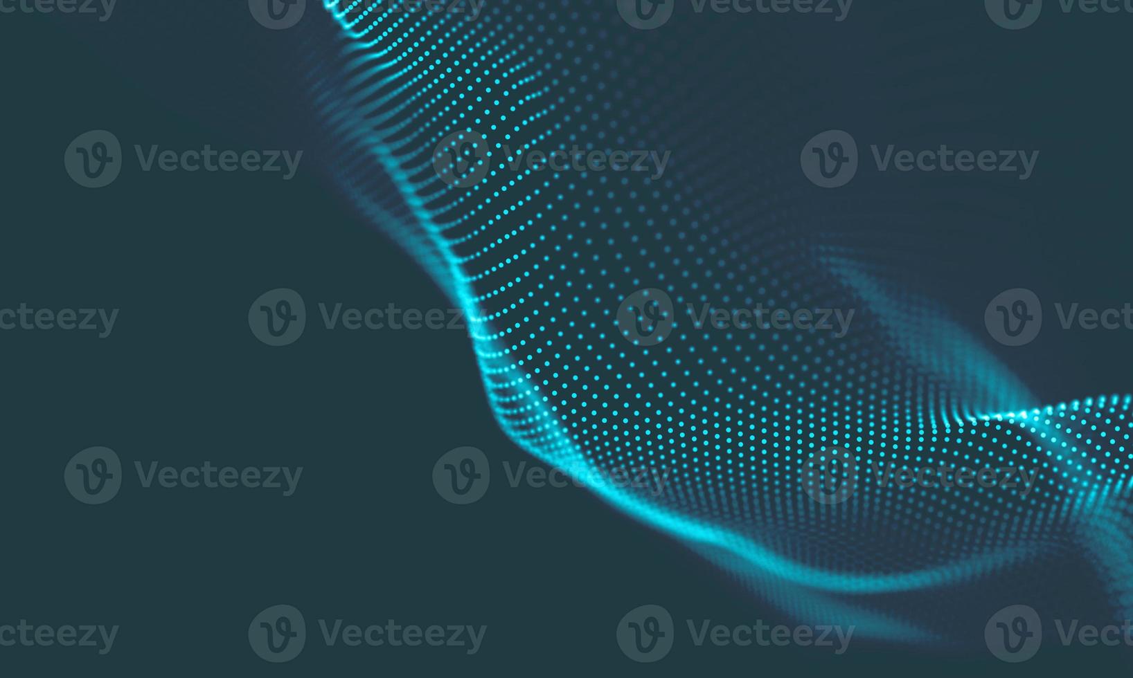 Abstract Music background. Big Data Particle Flow Visualisation. Science infographic futuristic illustration. Sound wave. Sound visualization photo