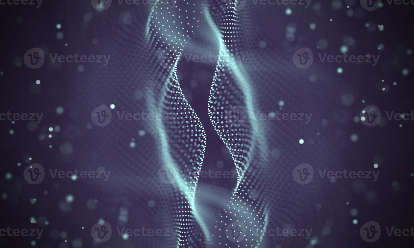 Data technology abstract futuristic illustration . Low poly shape with connecting dots and lines on dark background. 3D rendering . Big data visualization . photo