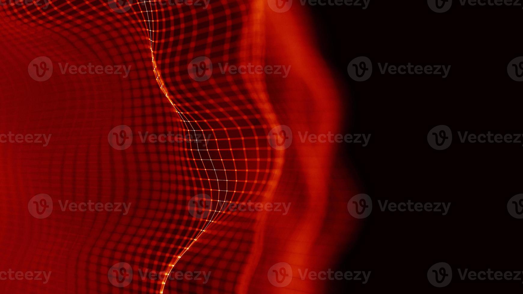 Red abstract technology background. Music abstract wave. photo