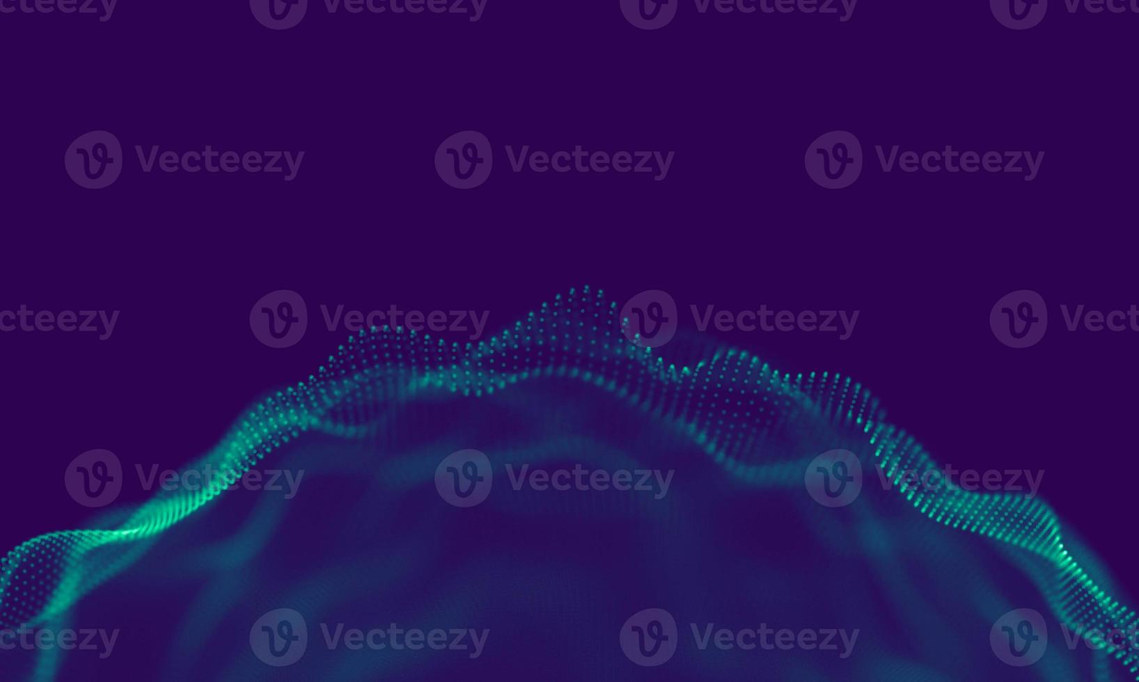Abstract Blue Geometrical Particles on Purple Background . Connection structure. Science blue background. Futuristic Technology HUD Element . onnecting dots and lines . Big data and Business photo