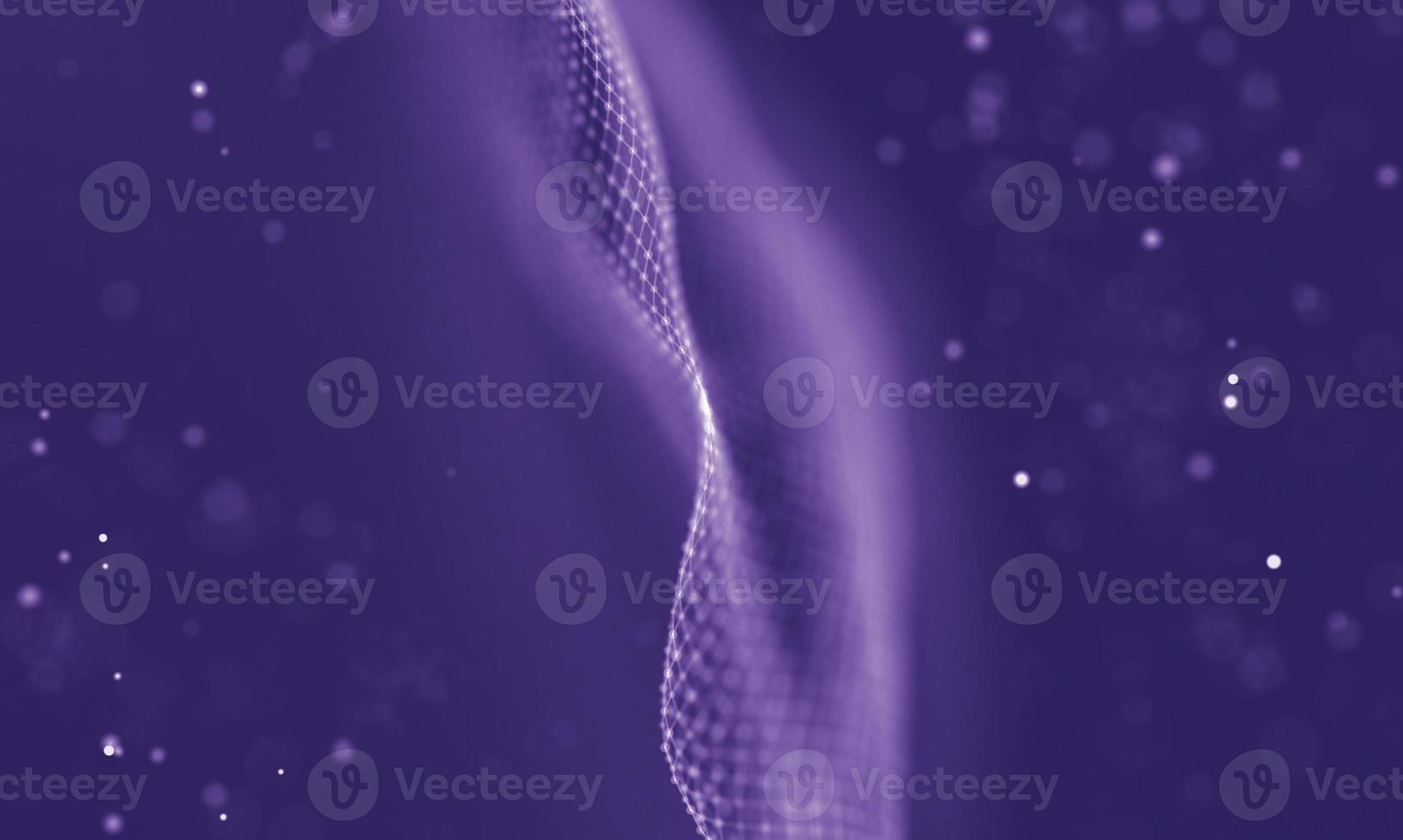 Data technology abstract futuristic illustration . Low poly shape with connecting dots and lines on dark background. 3D rendering . Big data visualization . photo