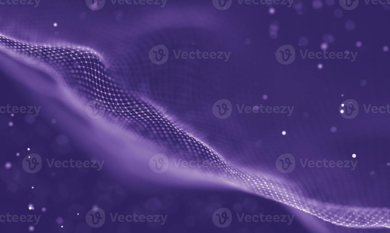 Data technology abstract futuristic illustration . Low poly shape with connecting dots and lines on dark background. 3D rendering . Big data visualization . photo