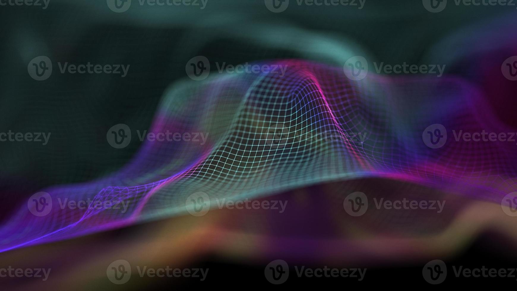 Data technology abstract futuristic illustration . Low poly shape with connecting dots and lines on dark background. 3D rendering . Big data visualization . photo