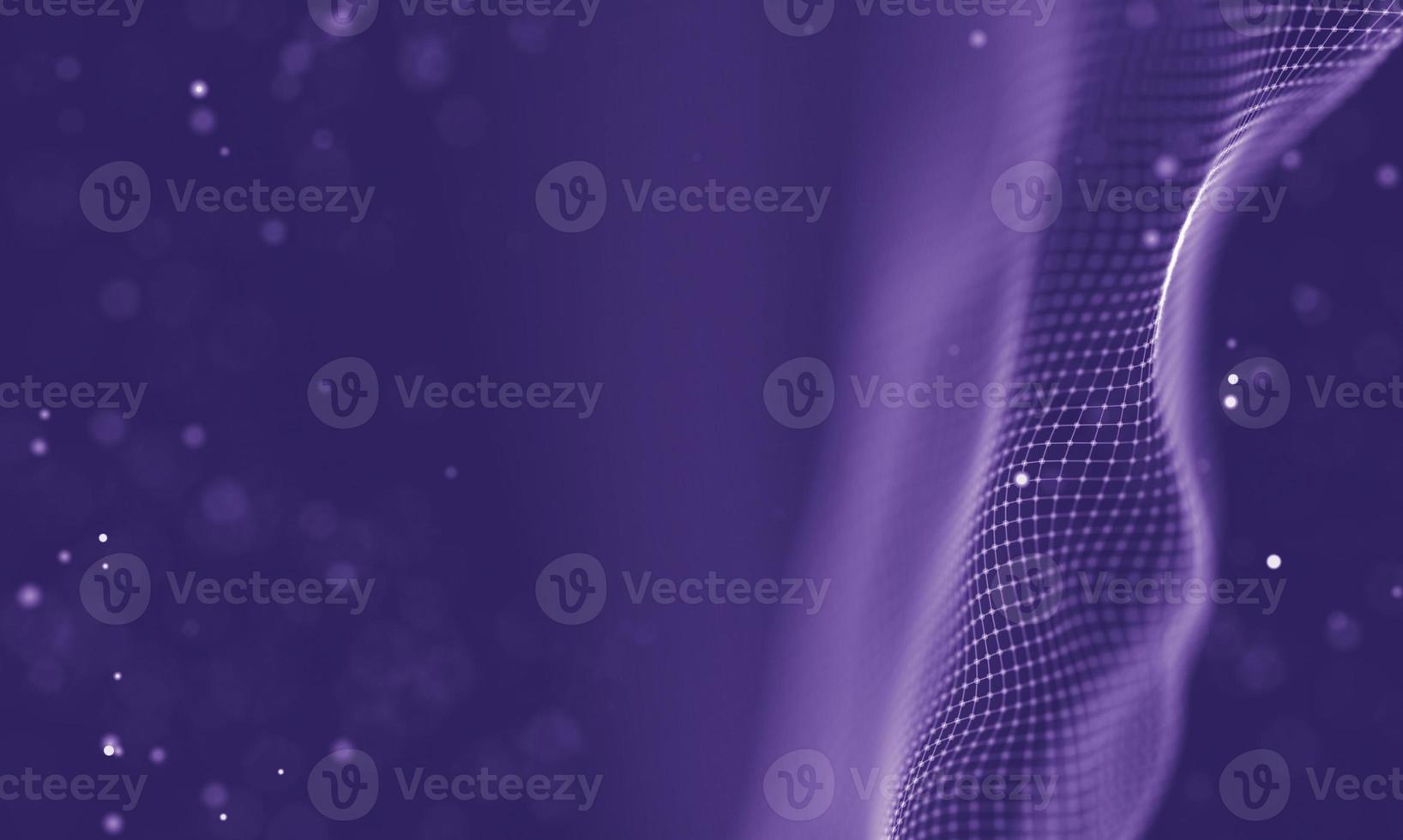 Data technology abstract futuristic illustration . Low poly shape with connecting dots and lines on dark background. 3D rendering . Big data visualization . photo