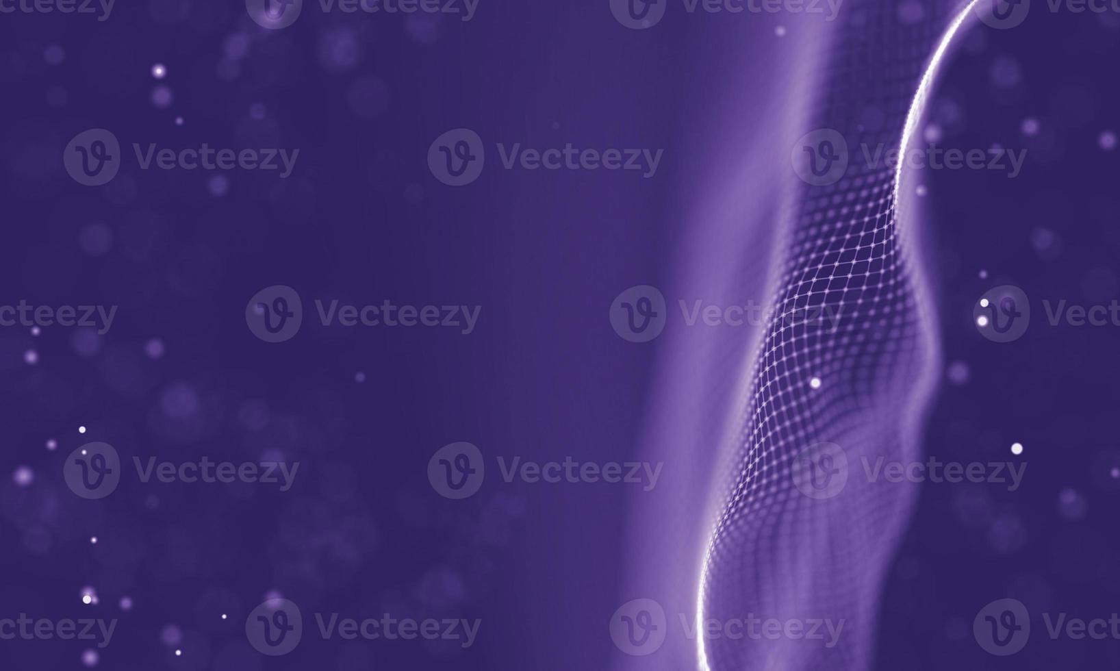 Data technology abstract futuristic illustration . Low poly shape with connecting dots and lines on dark background. 3D rendering . Big data visualization . photo