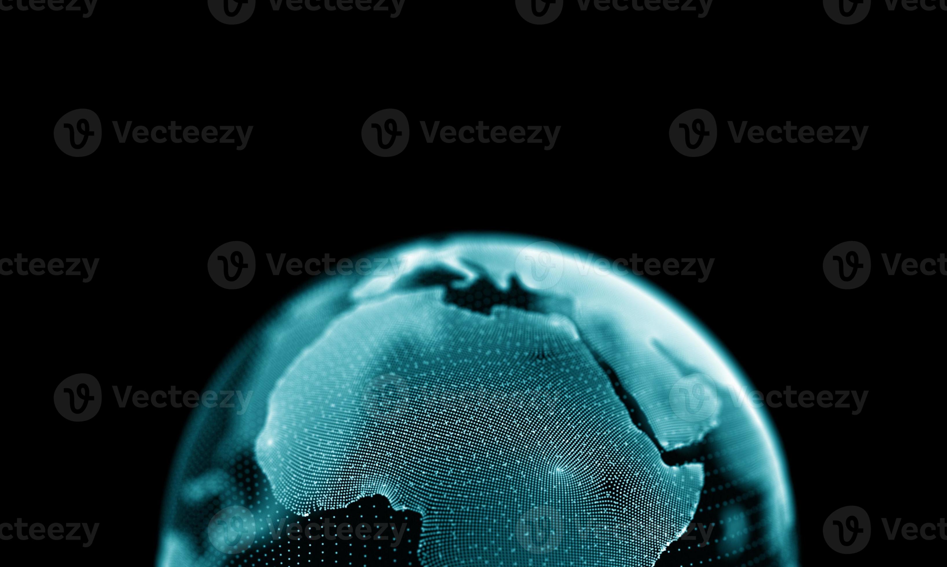 Digital globe 3d. Global world technology. 13640713 Stock