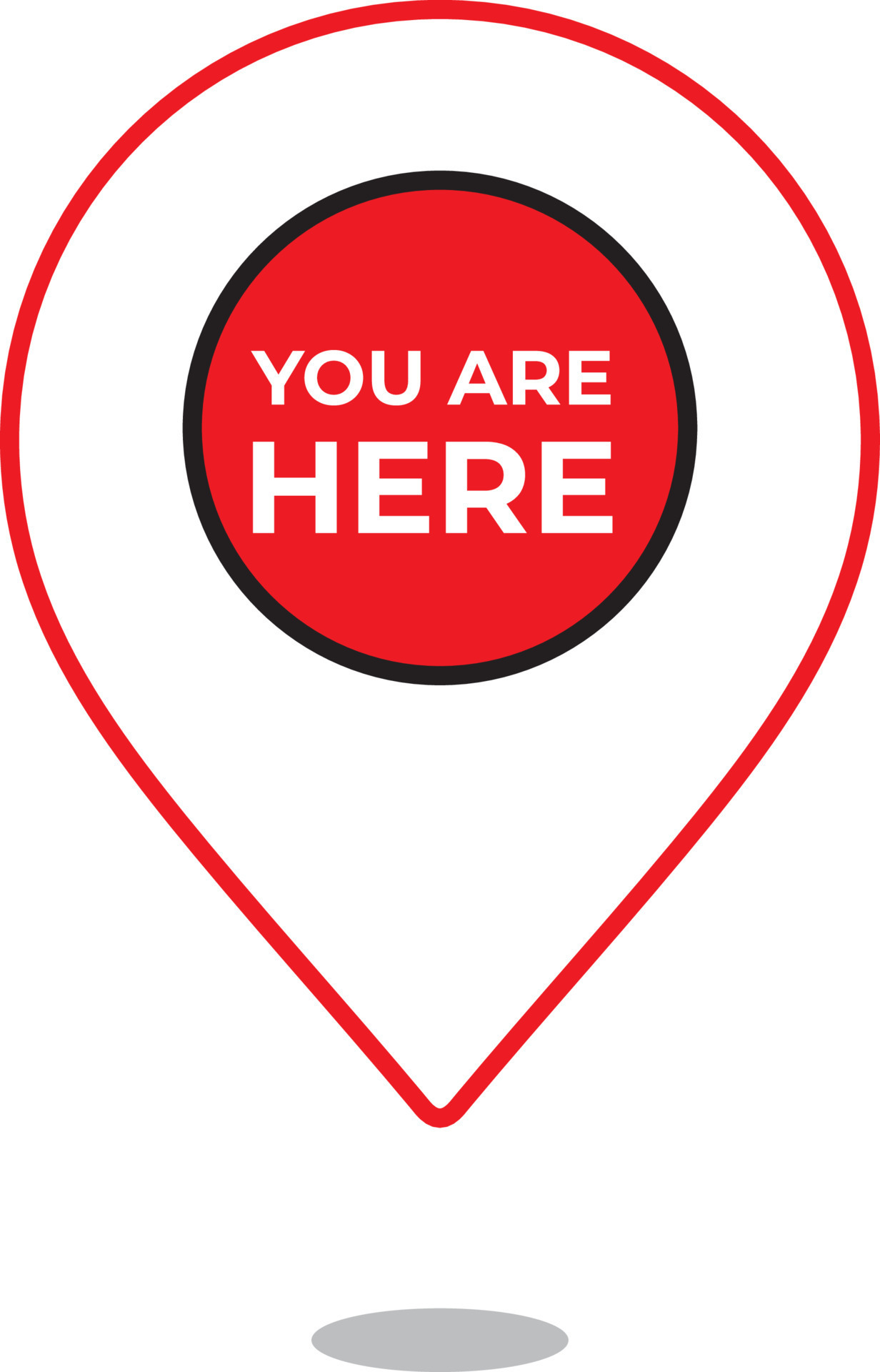 You Are Here Location Pointer Pin 13640729 Vector Art at Vecteezy