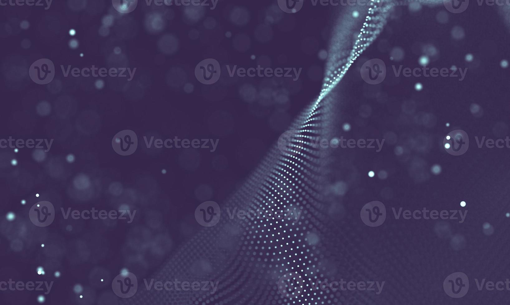 Data technology abstract futuristic illustration . Low poly shape with connecting dots and lines on dark background. 3D rendering . Big data visualization . photo