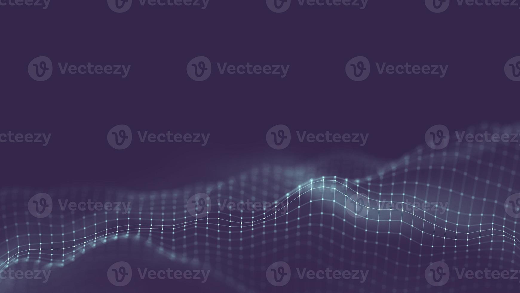 Data technology abstract futuristic illustration . Low poly shape with connecting dots and lines on dark background. 3D rendering . Big data visualization . photo