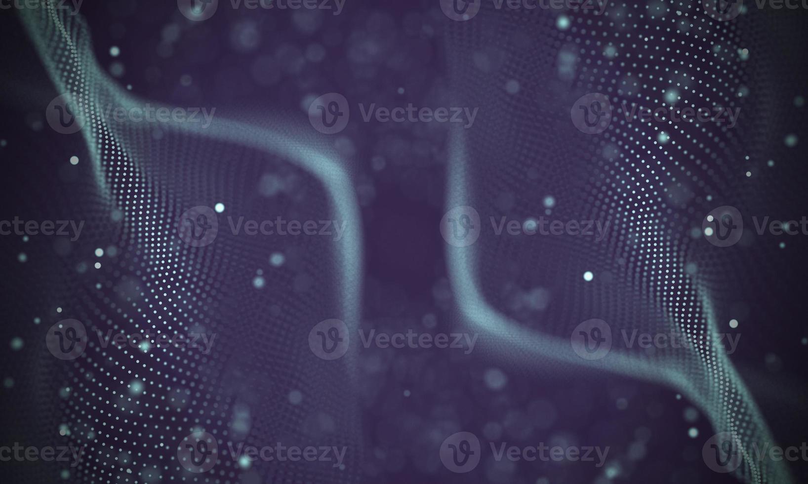 Data technology abstract futuristic illustration . Low poly shape with connecting dots and lines on dark background. 3D rendering . Big data visualization . photo
