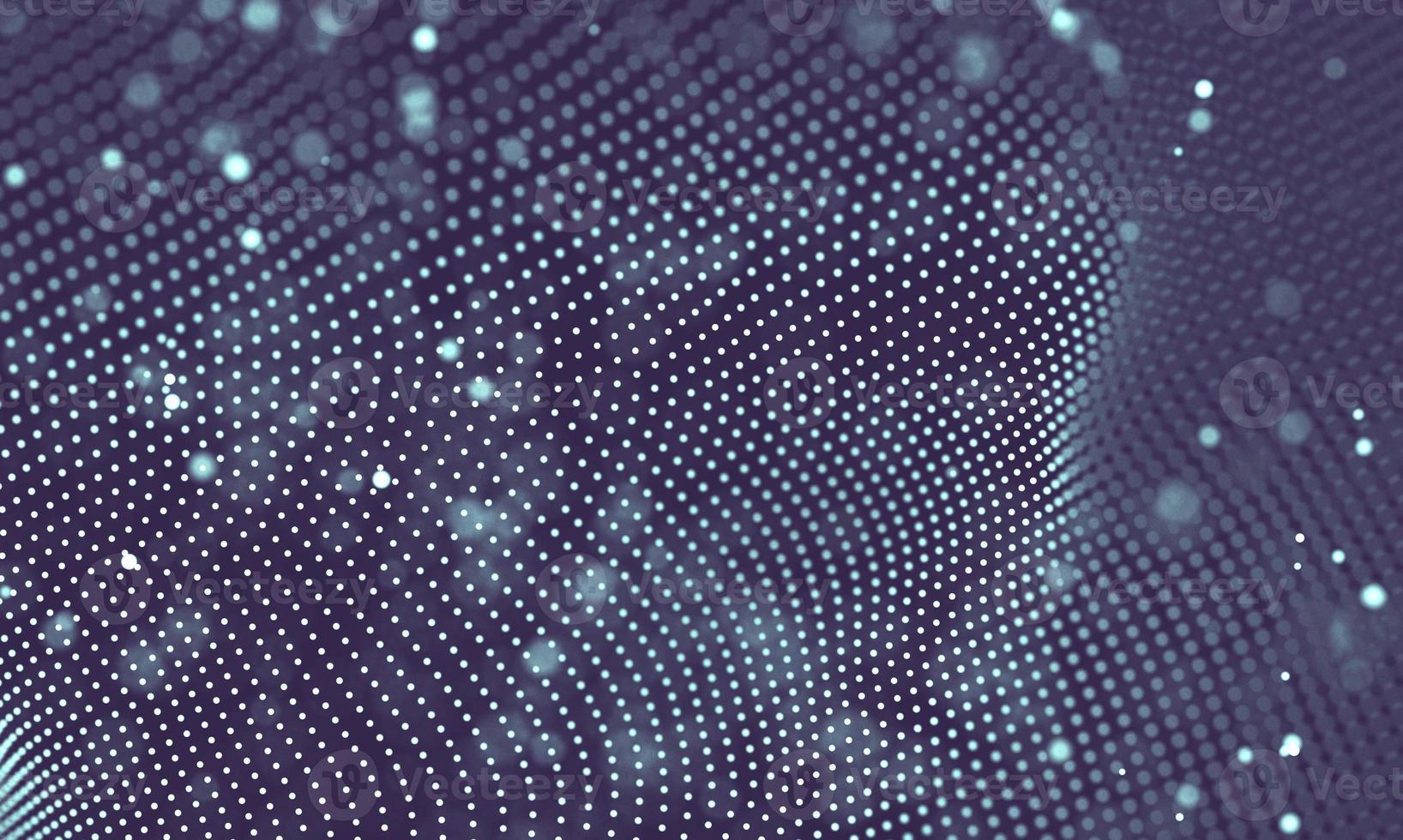 Data technology abstract futuristic illustration . Low poly shape with connecting dots and lines on dark background. 3D rendering . Big data visualization . photo