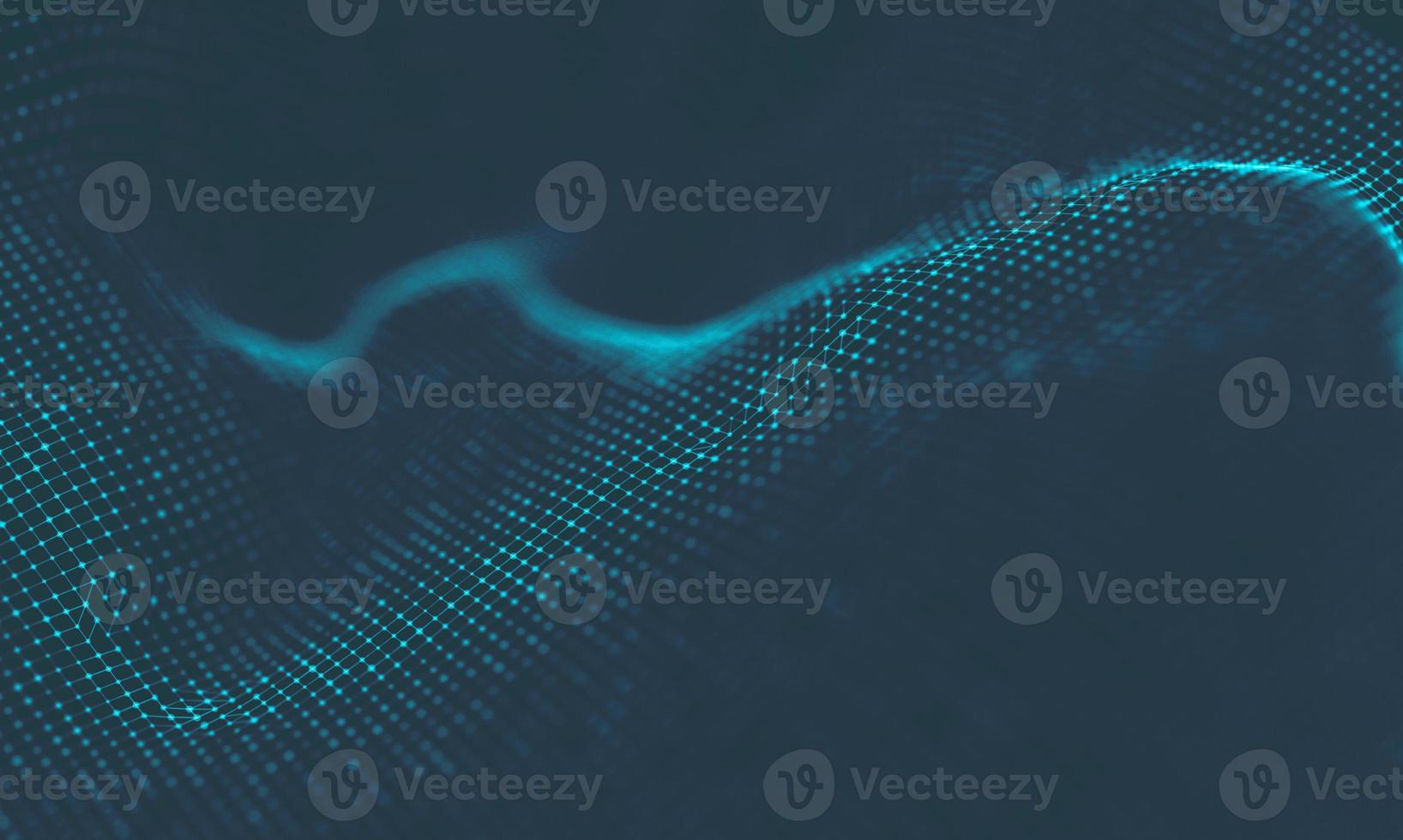 Abstract Music background. Big Data Particle Flow Visualisation. Science infographic futuristic illustration. Sound wave. Sound visualization photo