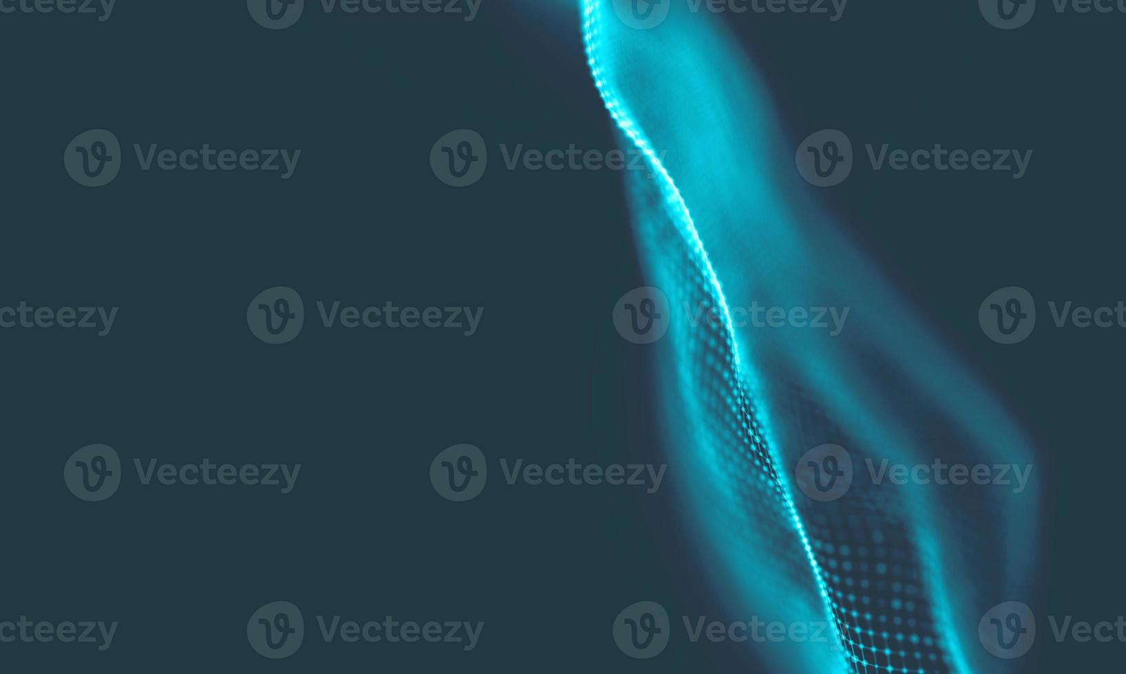 Abstract Music background. Big Data Particle Flow Visualisation. Science infographic futuristic illustration. Sound wave. Sound visualization photo