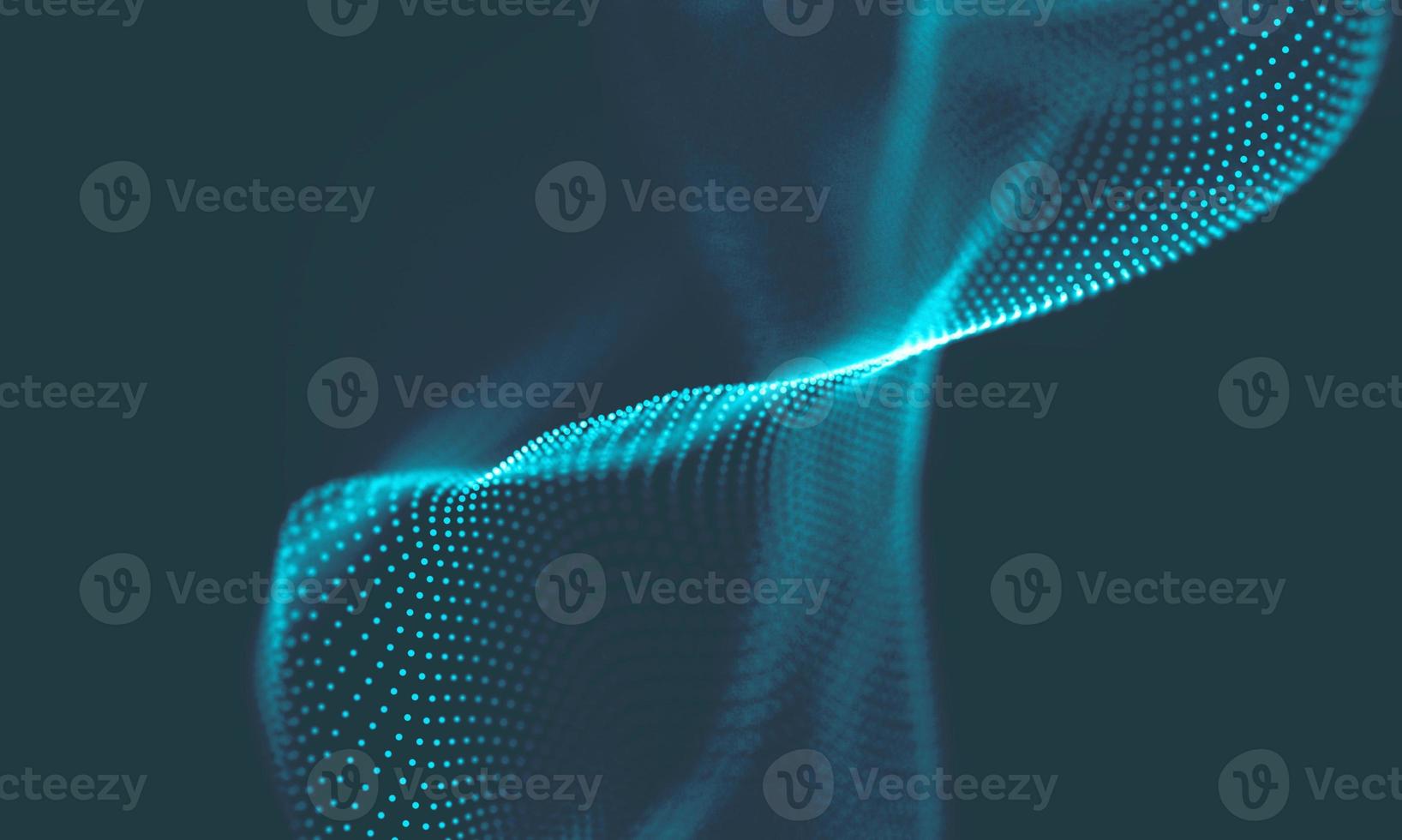 Abstract Music background. Big Data Particle Flow Visualisation. Science infographic futuristic illustration. Sound wave. Sound visualization photo