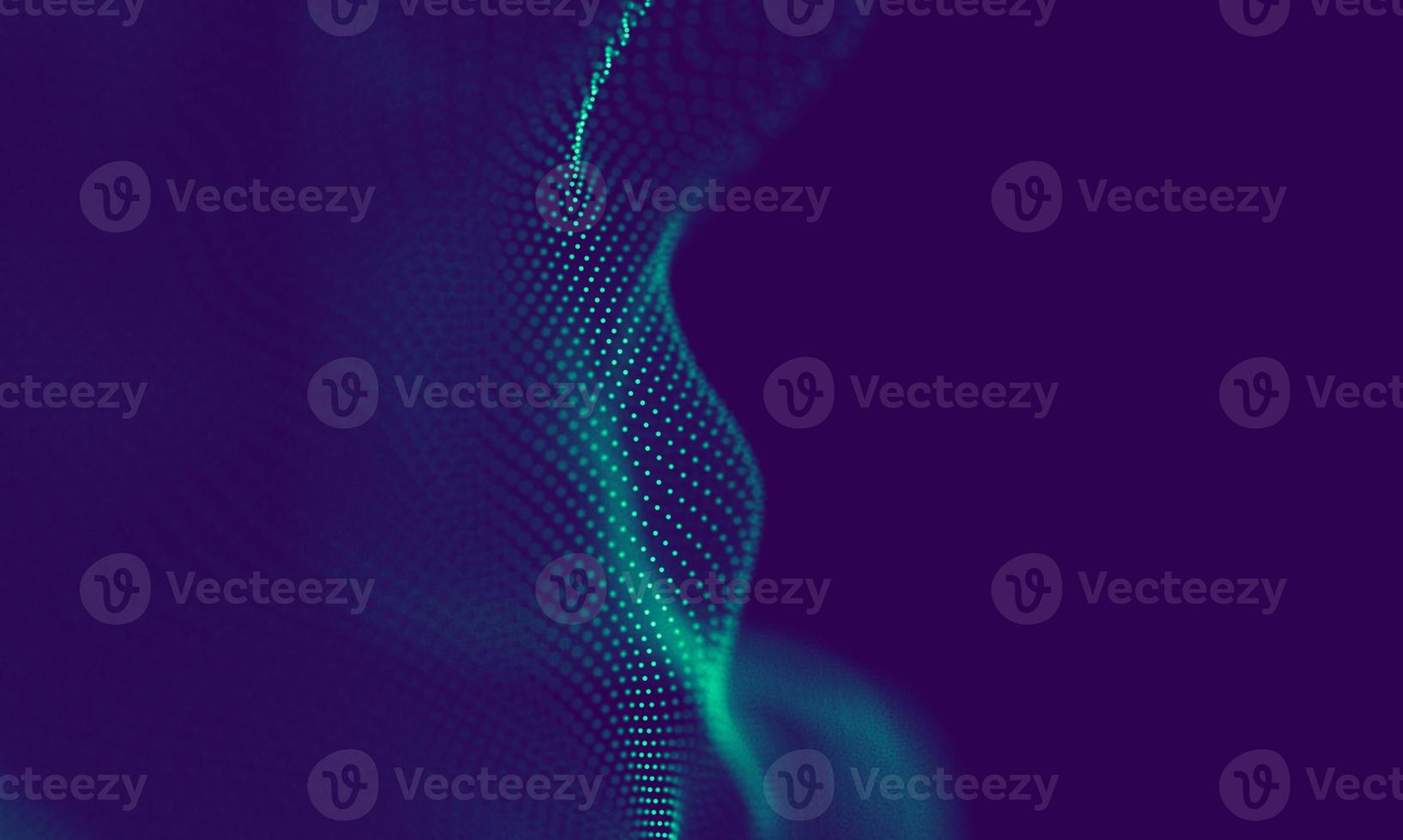 Abstract Blue Geometrical Particles on Purple Background . Connection structure. Science blue background. Futuristic Technology HUD Element . onnecting dots and lines . Big data and Business photo