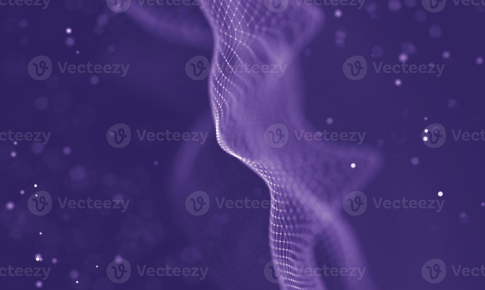 Data technology abstract futuristic illustration . Low poly shape with connecting dots and lines on dark background. 3D rendering . Big data visualization . photo