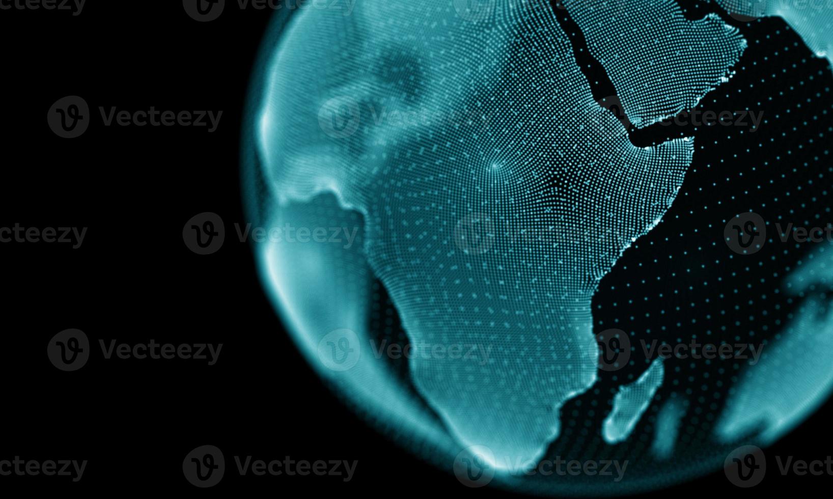 Digital globe 3d. Global world internet technology. photo