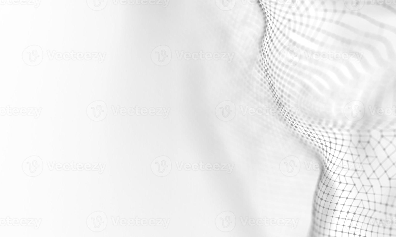 Abstract White Geometrical Background . Connection structure. Science background. Futuristic Technology HUD Element . onnecting dots and lines . Big data visualization and Business . photo