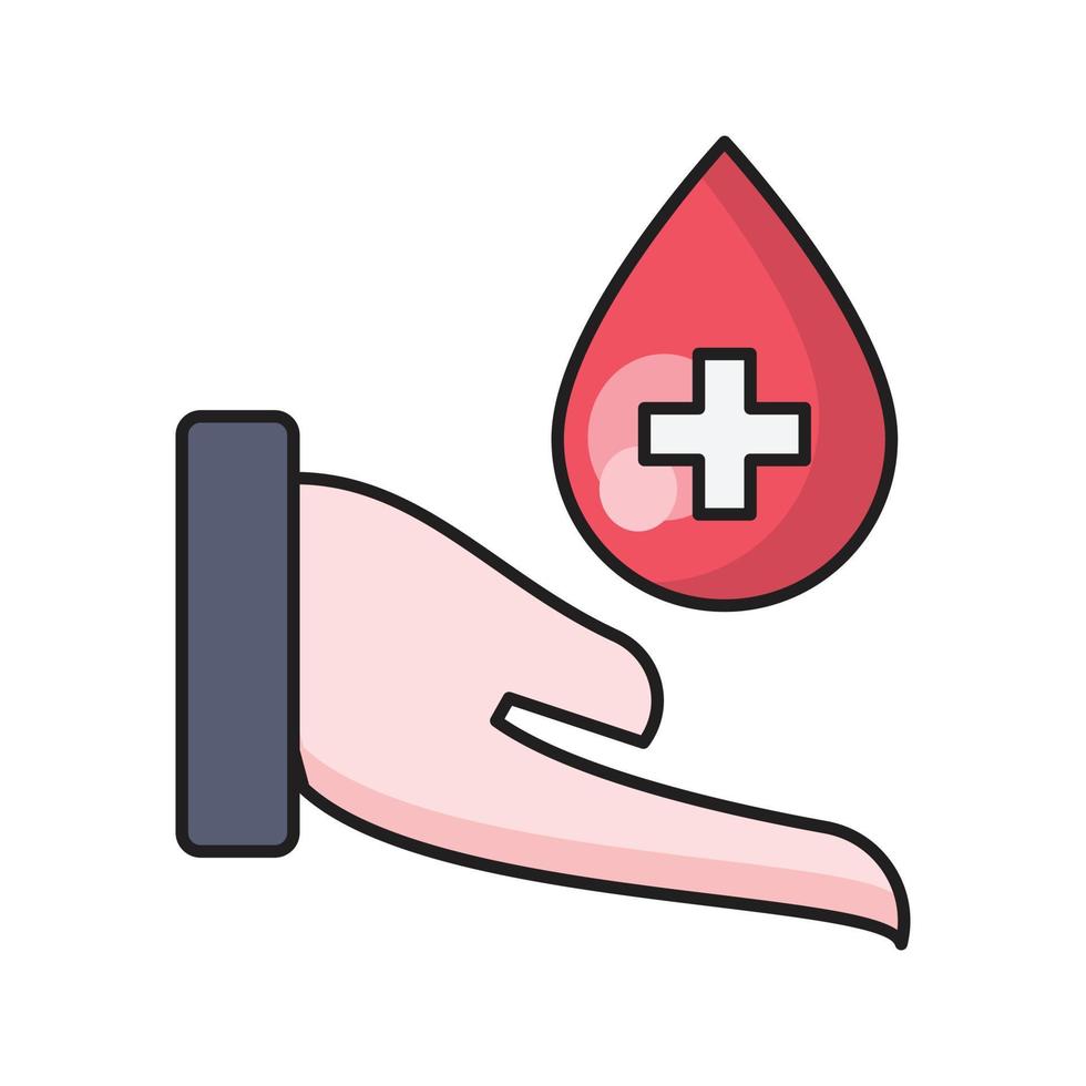 ilustración de vector de gota de sangre en un fondo. símbolos de calidad premium. iconos vectoriales para concepto y diseño gráfico.