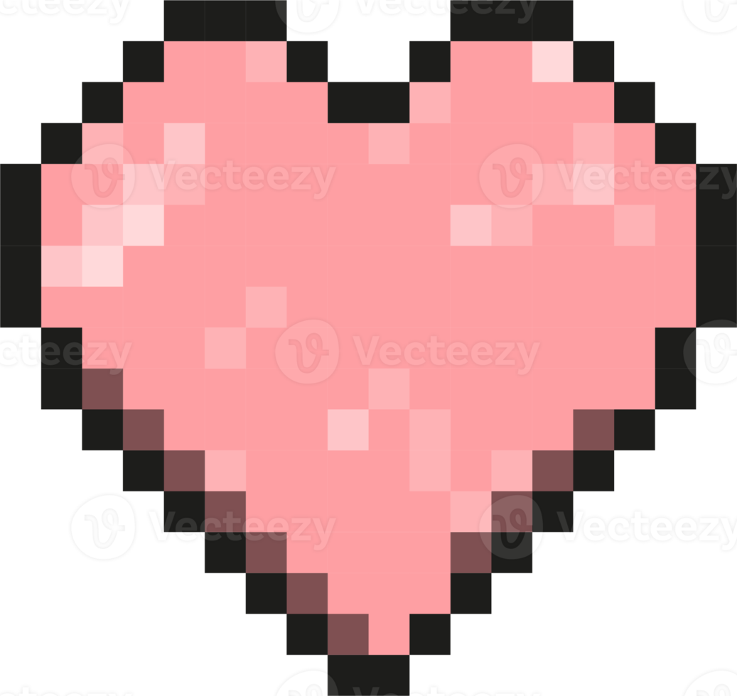 Pixel Heart, Pixelart png