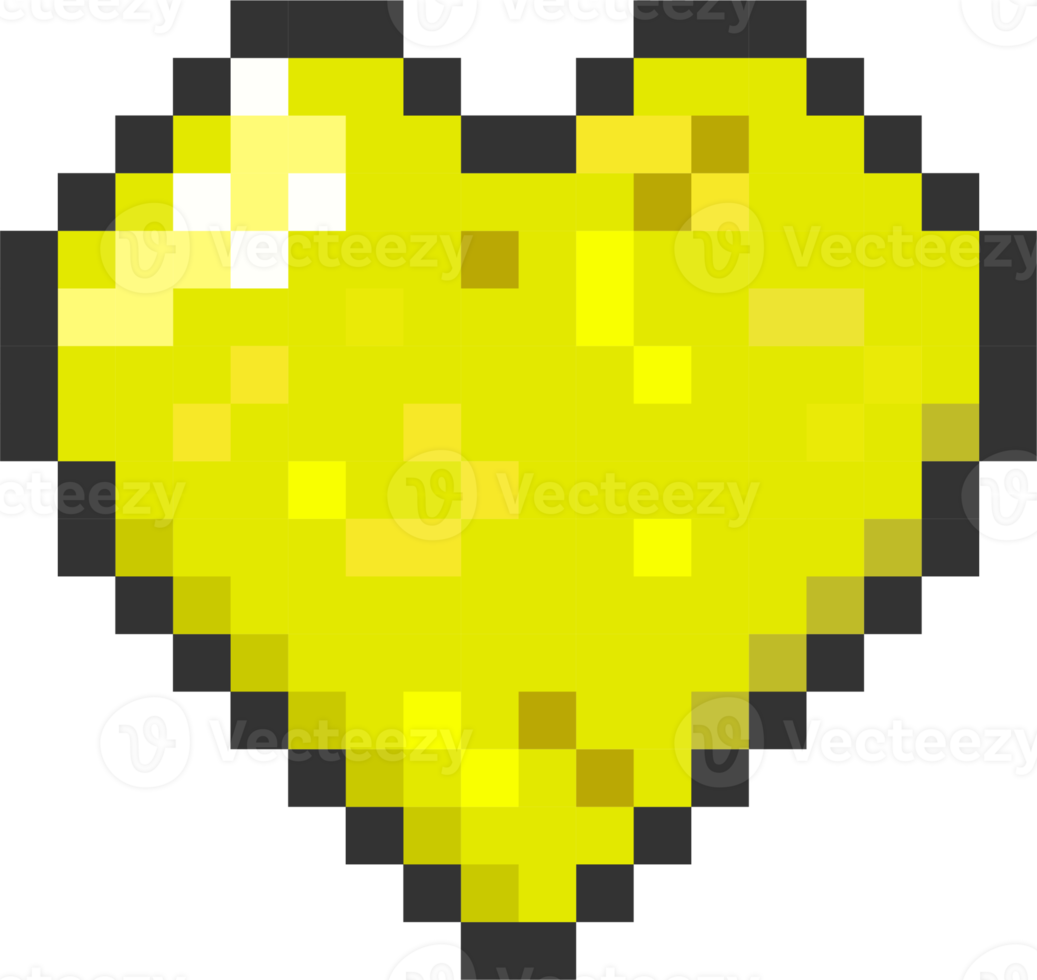 coeur de pixel, pixelart png