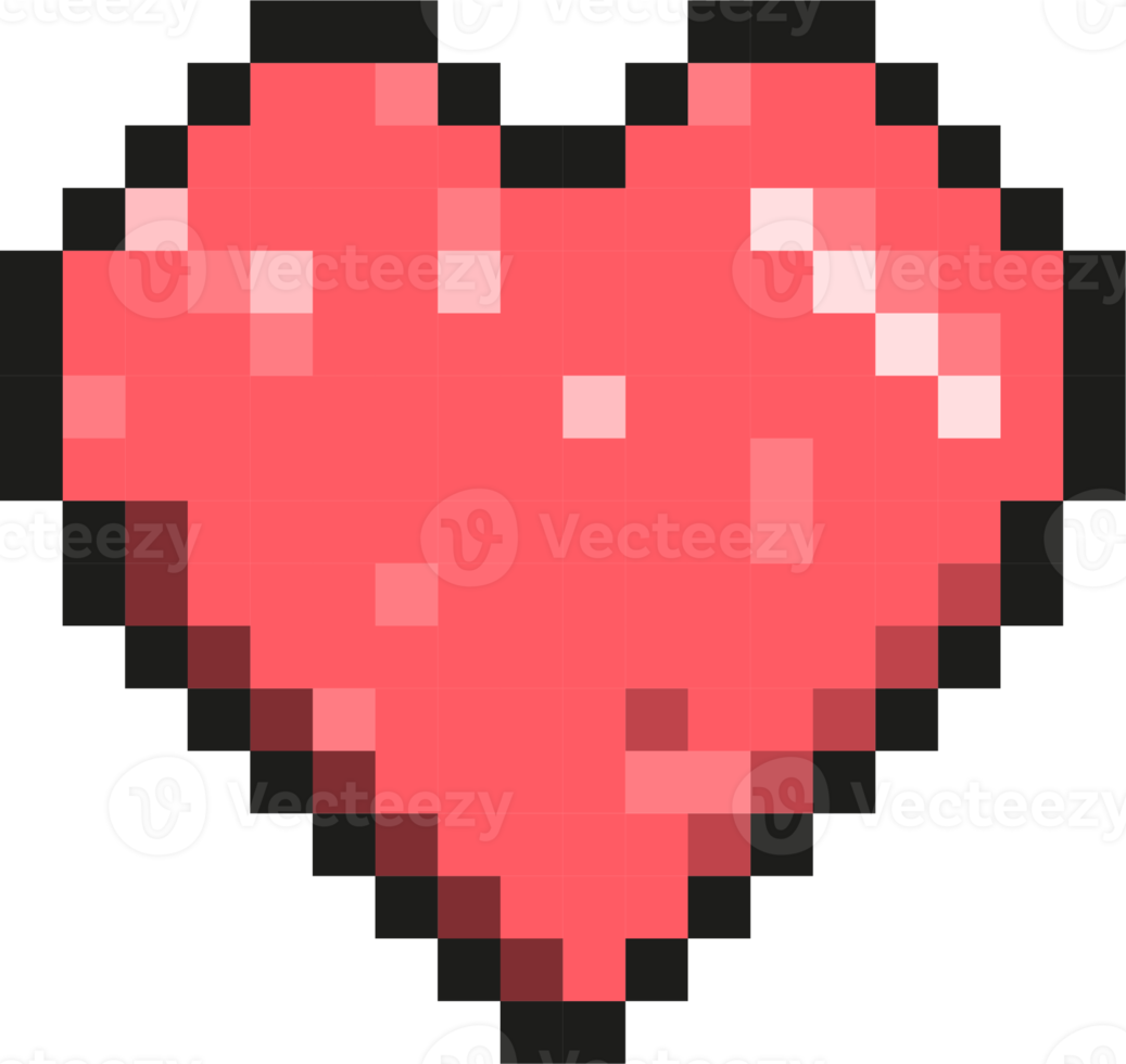 Pixel Heart, Pixelart png