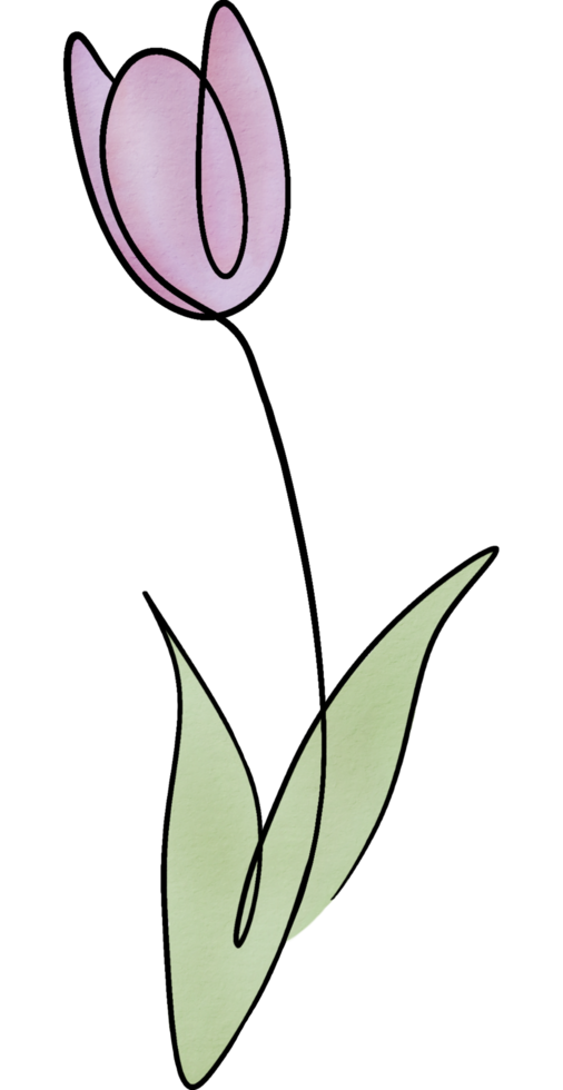 flor de color de agua png