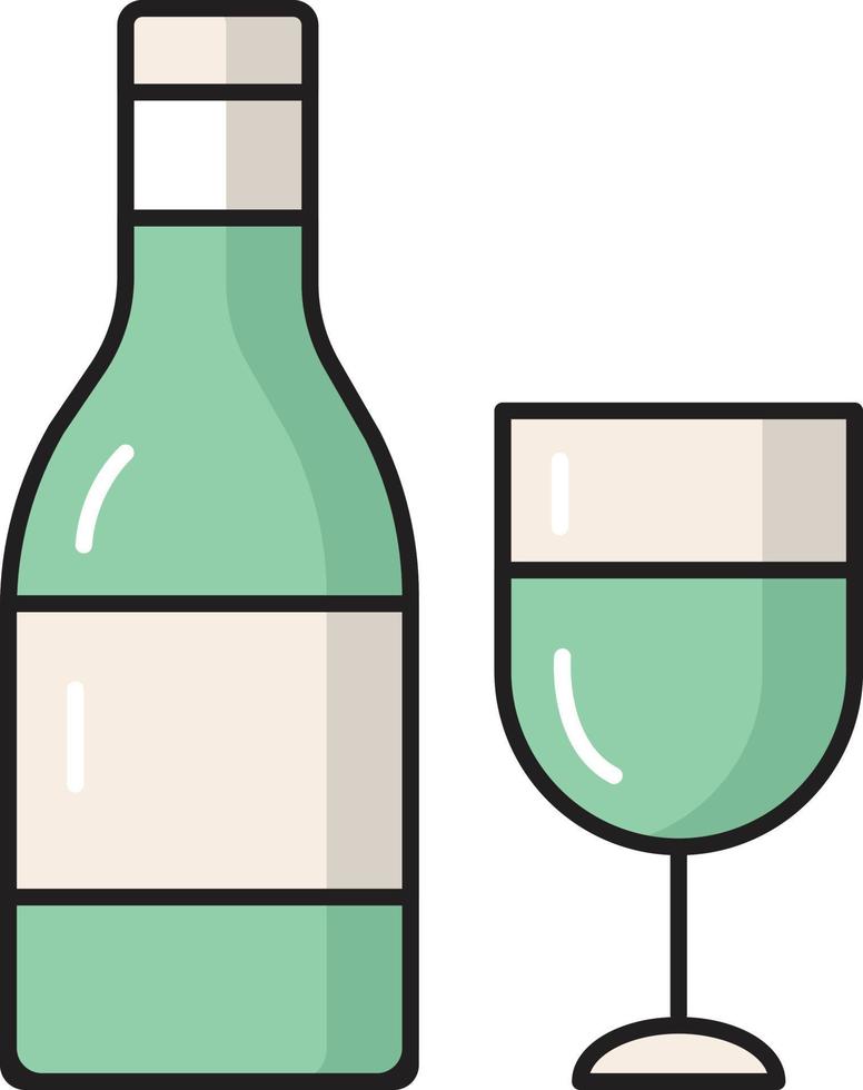 wine bottle vector illustration on a background.Premium quality symbols.vector icons for concept and graphic design.