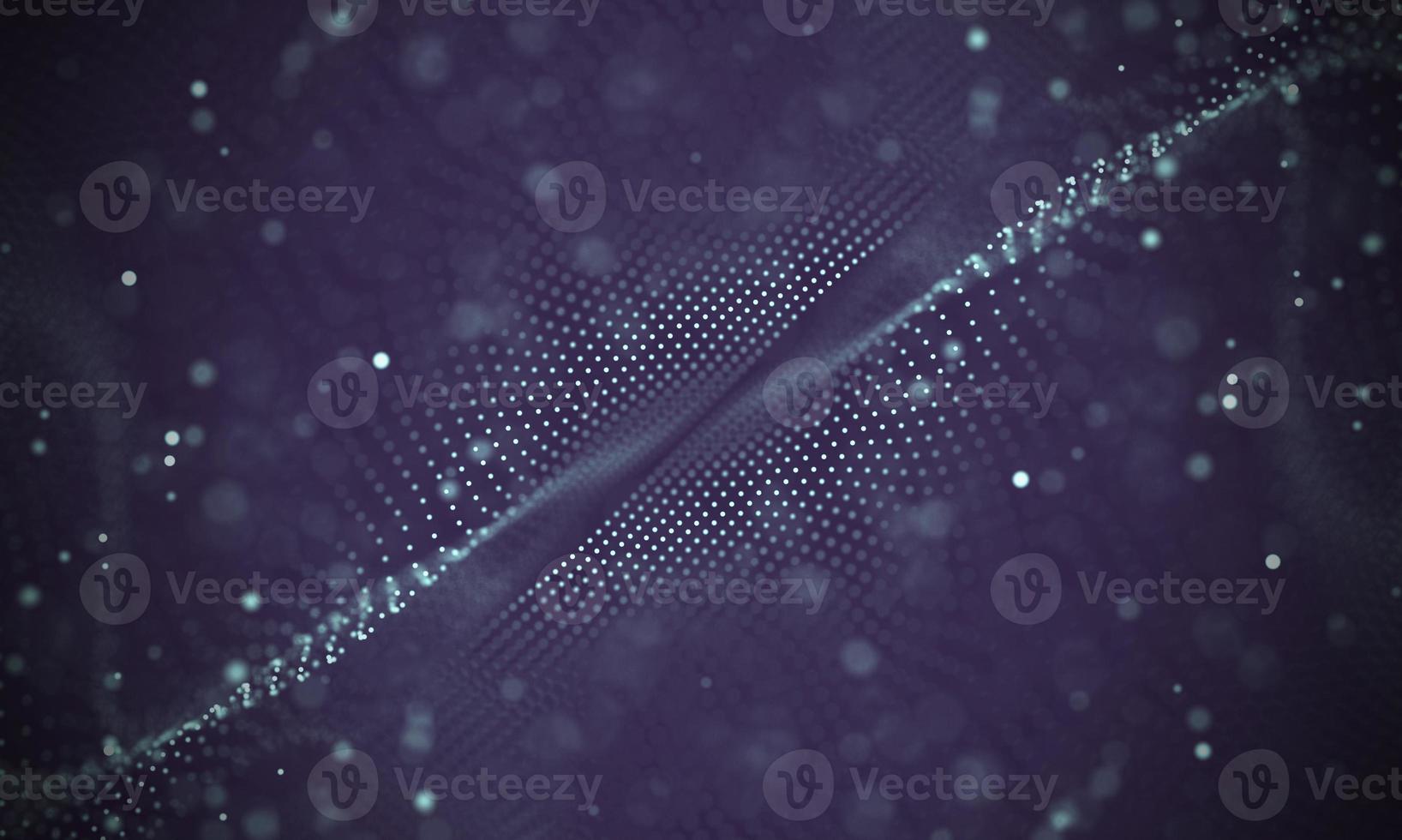 Data technology abstract futuristic illustration . Low poly shape with connecting dots and lines on dark background. 3D rendering . Big data visualization . photo