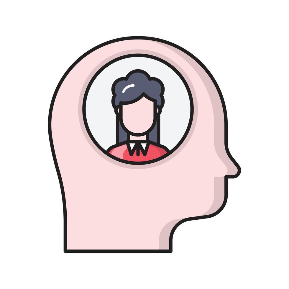 user mind vector illustration on a background.Premium quality symbols.vector icons for concept and graphic design.