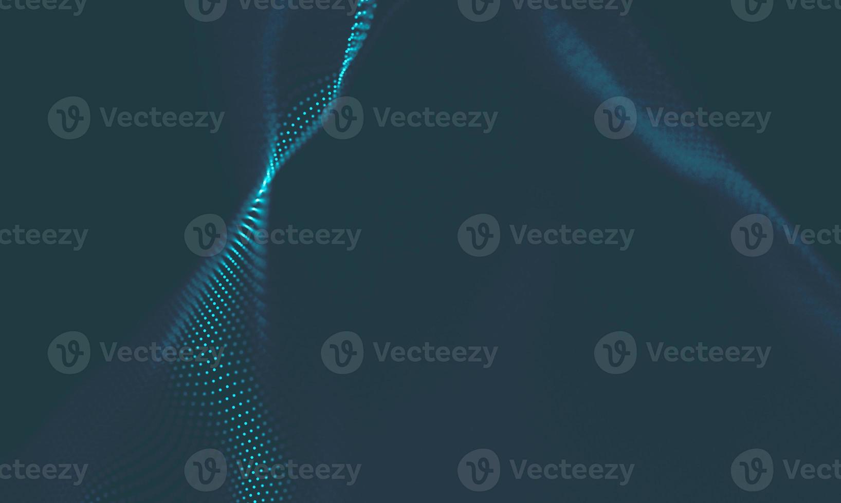 Abstract Music background. Big Data Particle Flow Visualisation. Science infographic futuristic illustration. Sound wave. Sound visualization photo