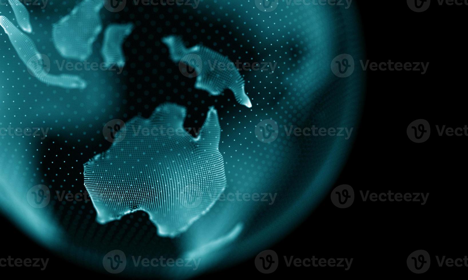 Digital globe 3d. Global world internet technology. photo