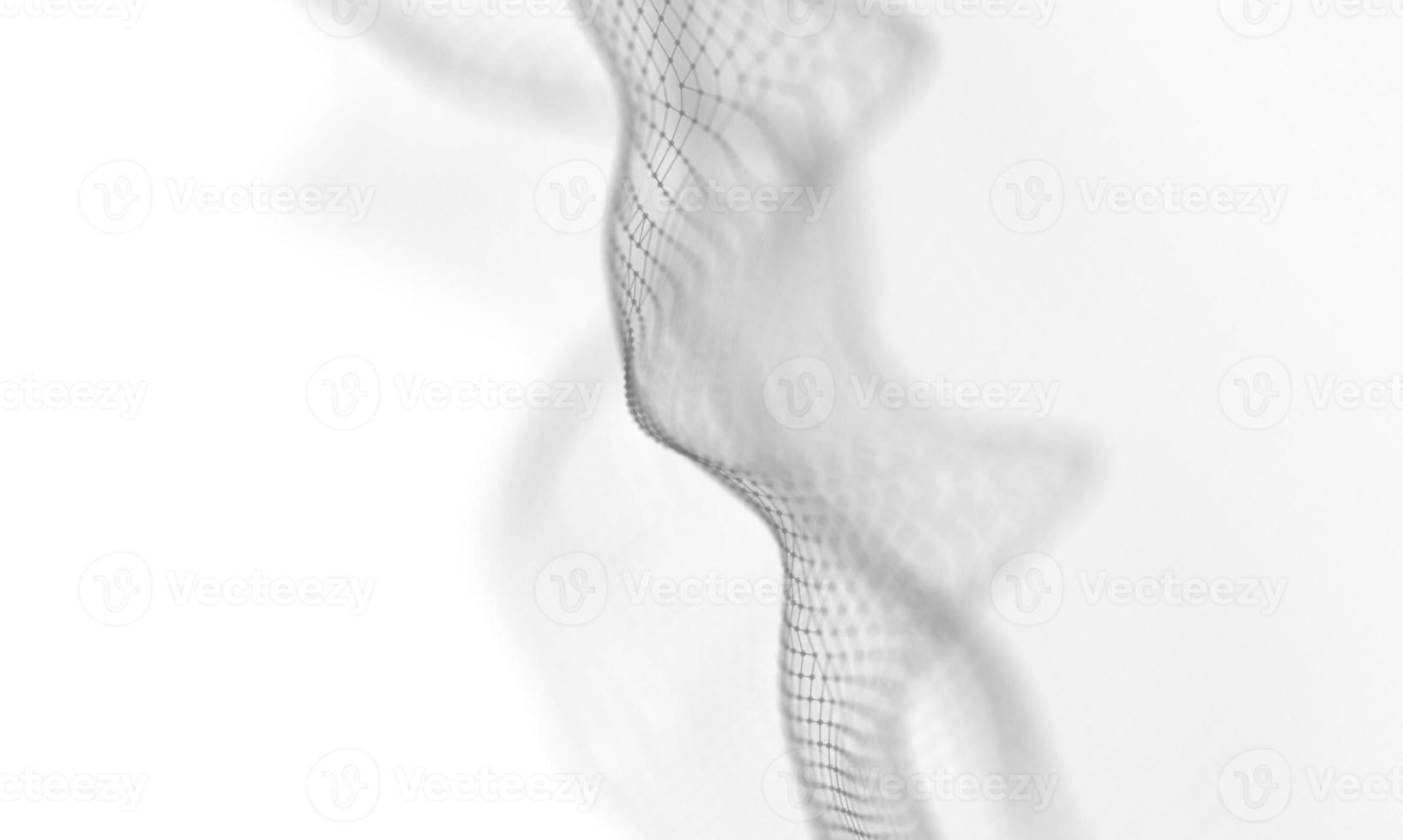 Abstract White Geometrical Background . Connection structure. Science background. Futuristic Technology HUD Element . onnecting dots and lines . Big data visualization and Business . photo