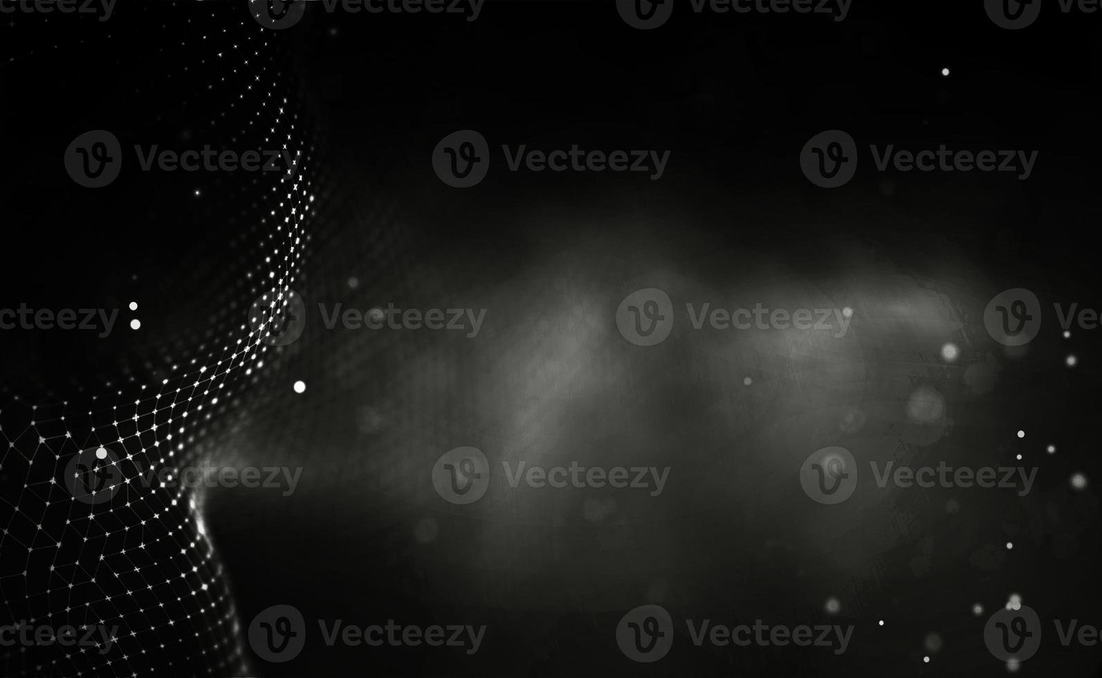 Black technology background. Global communication network concept. photo