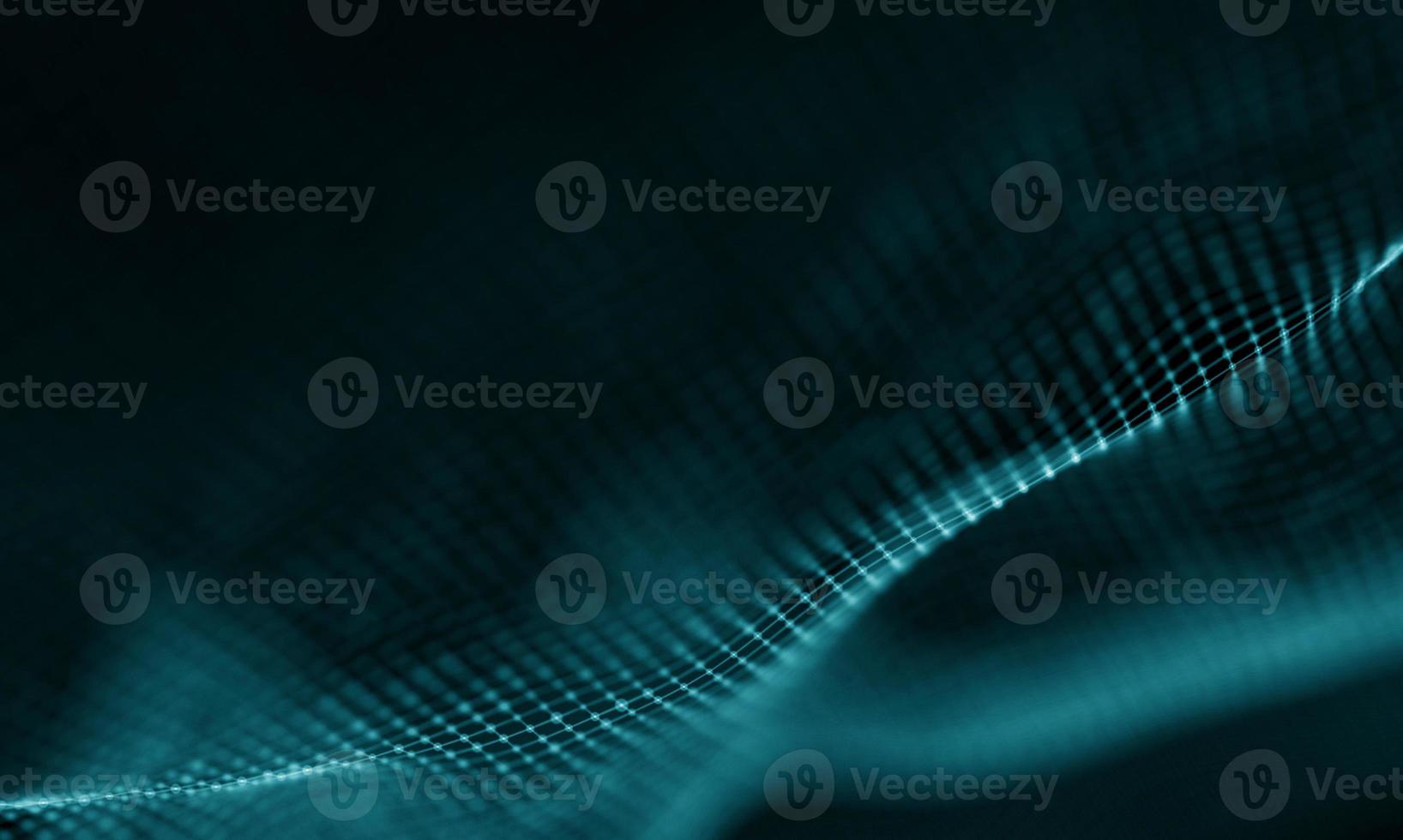 Digital data technology wave. Particle sound wave concept. Big data and data science wave background. photo