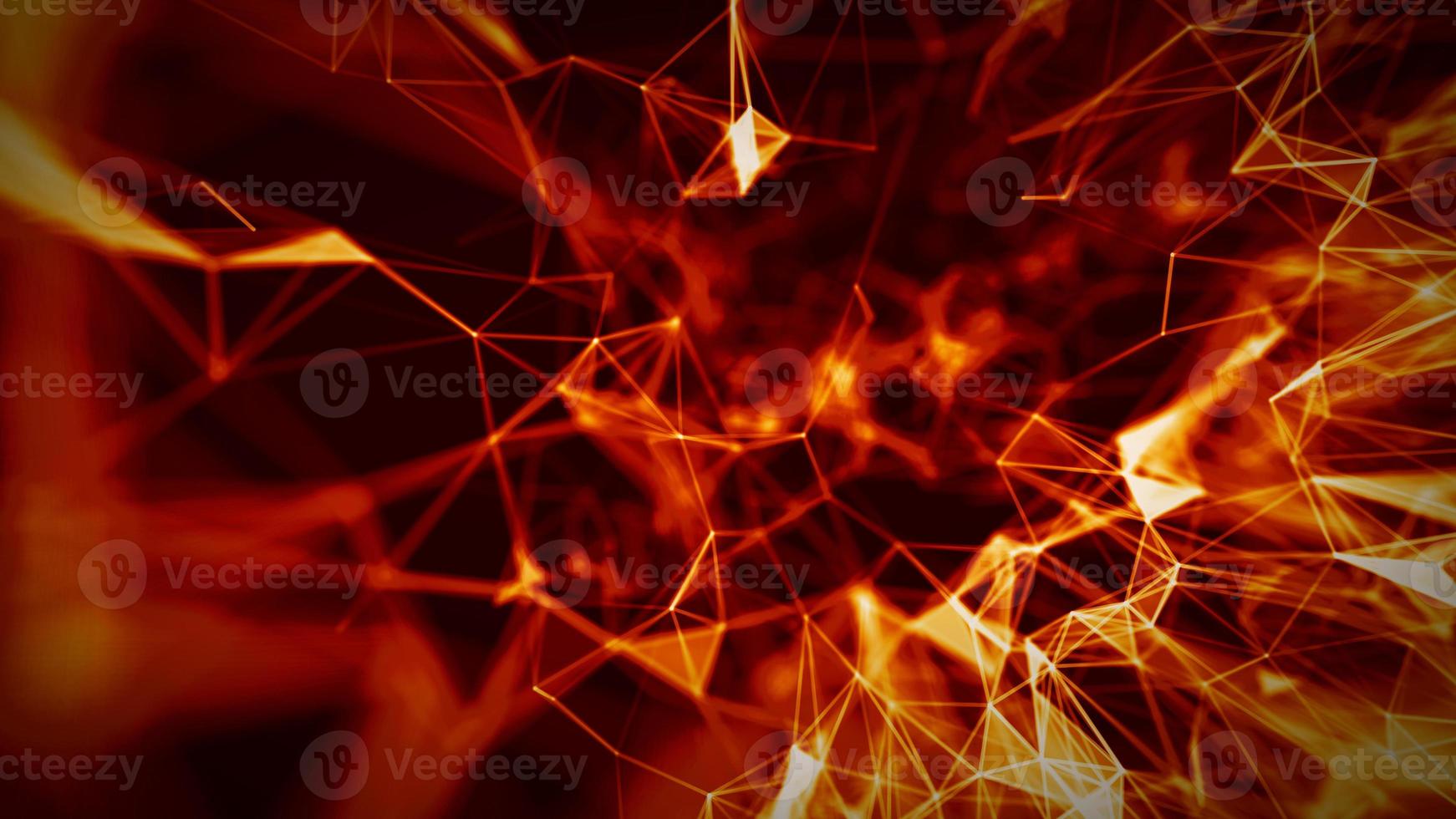 Abstract Fire red Geometrical Background ..Futuristic technology style. Neon Sign . HUD Element . Elegant . Big data visualization . photo