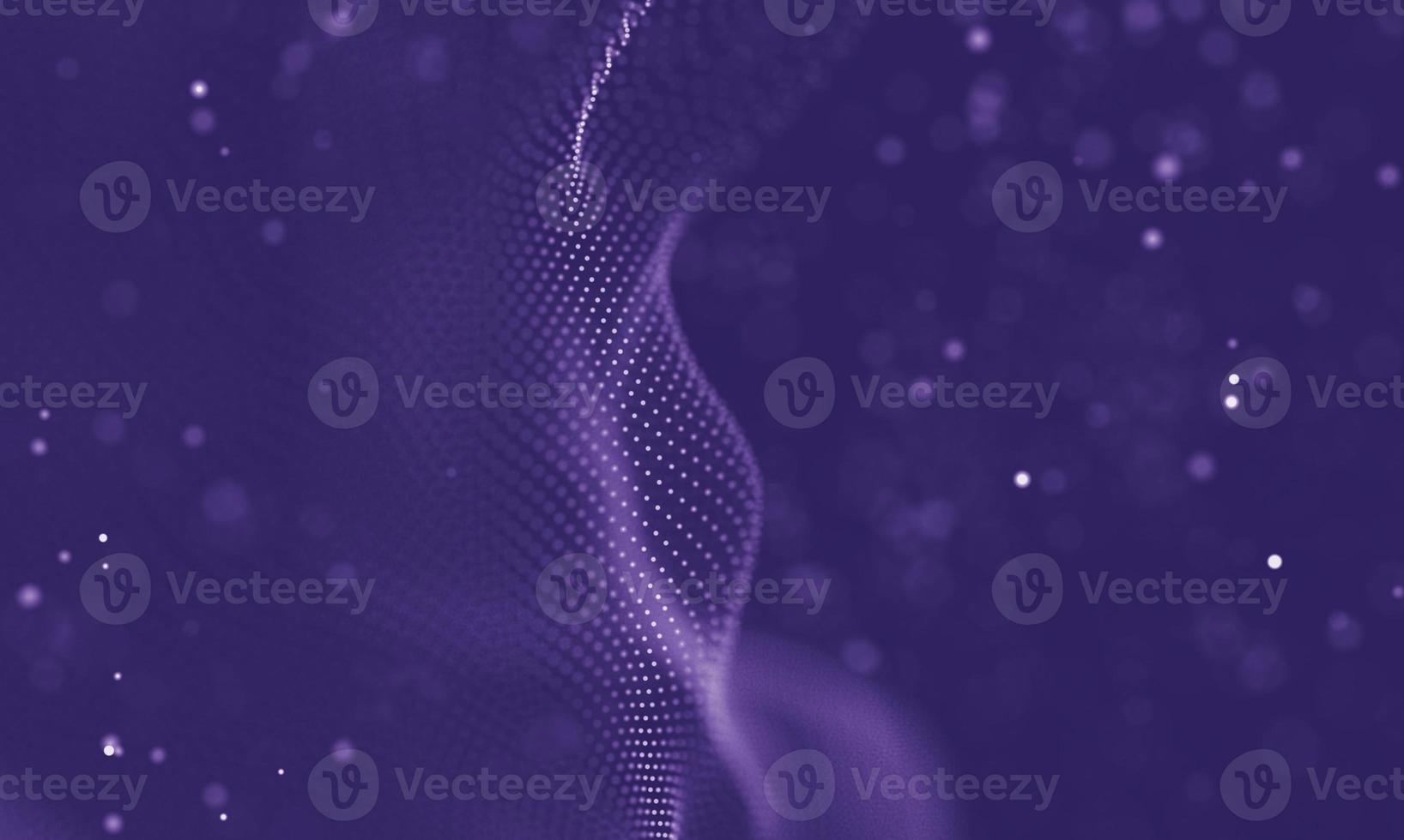 Data technology abstract futuristic illustration . Low poly shape with connecting dots and lines on dark background. 3D rendering . Big data visualization . photo
