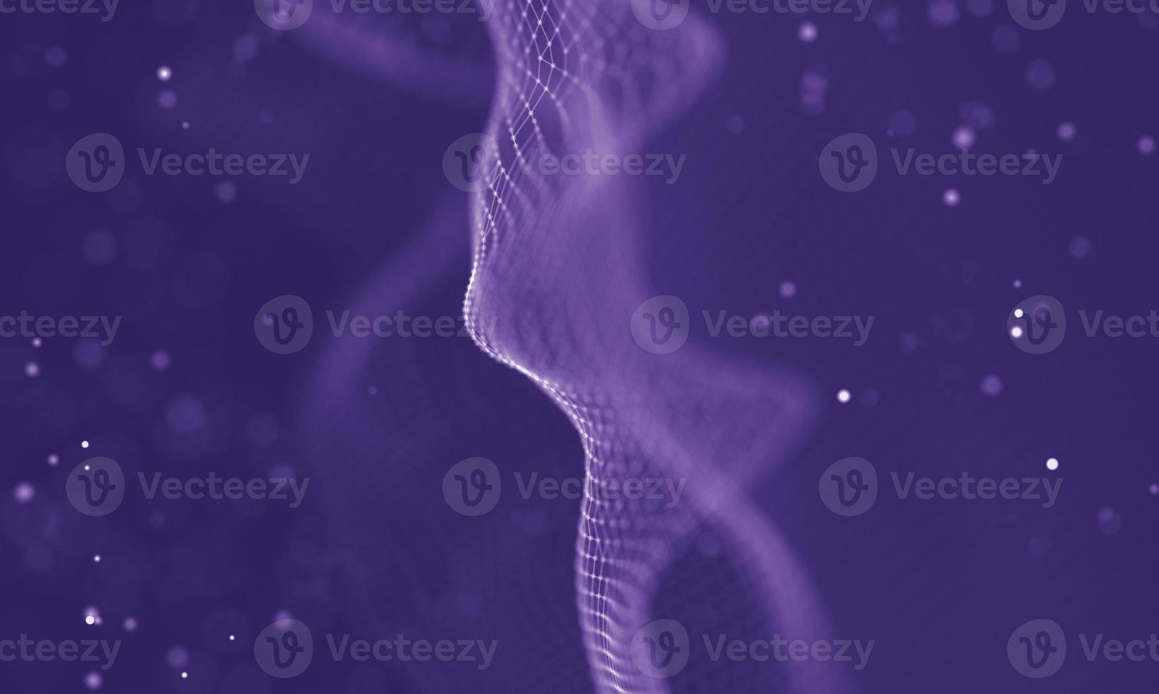 Data technology abstract futuristic illustration . Low poly shape with connecting dots and lines on dark background. 3D rendering . Big data visualization . photo