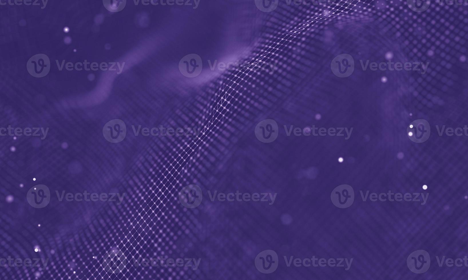 Data technology abstract futuristic illustration . Low poly shape with connecting dots and lines on dark background. 3D rendering . Big data visualization . photo