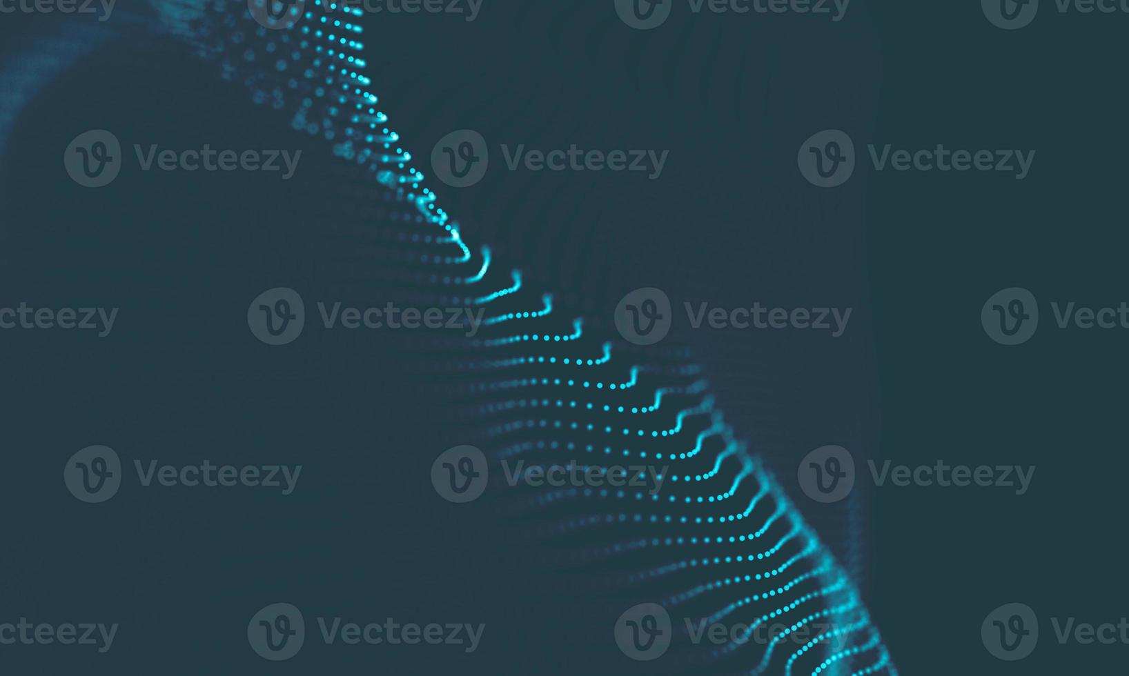 Abstract Music background. Big Data Particle Flow Visualisation. Science infographic futuristic illustration. Sound wave. Sound visualization photo