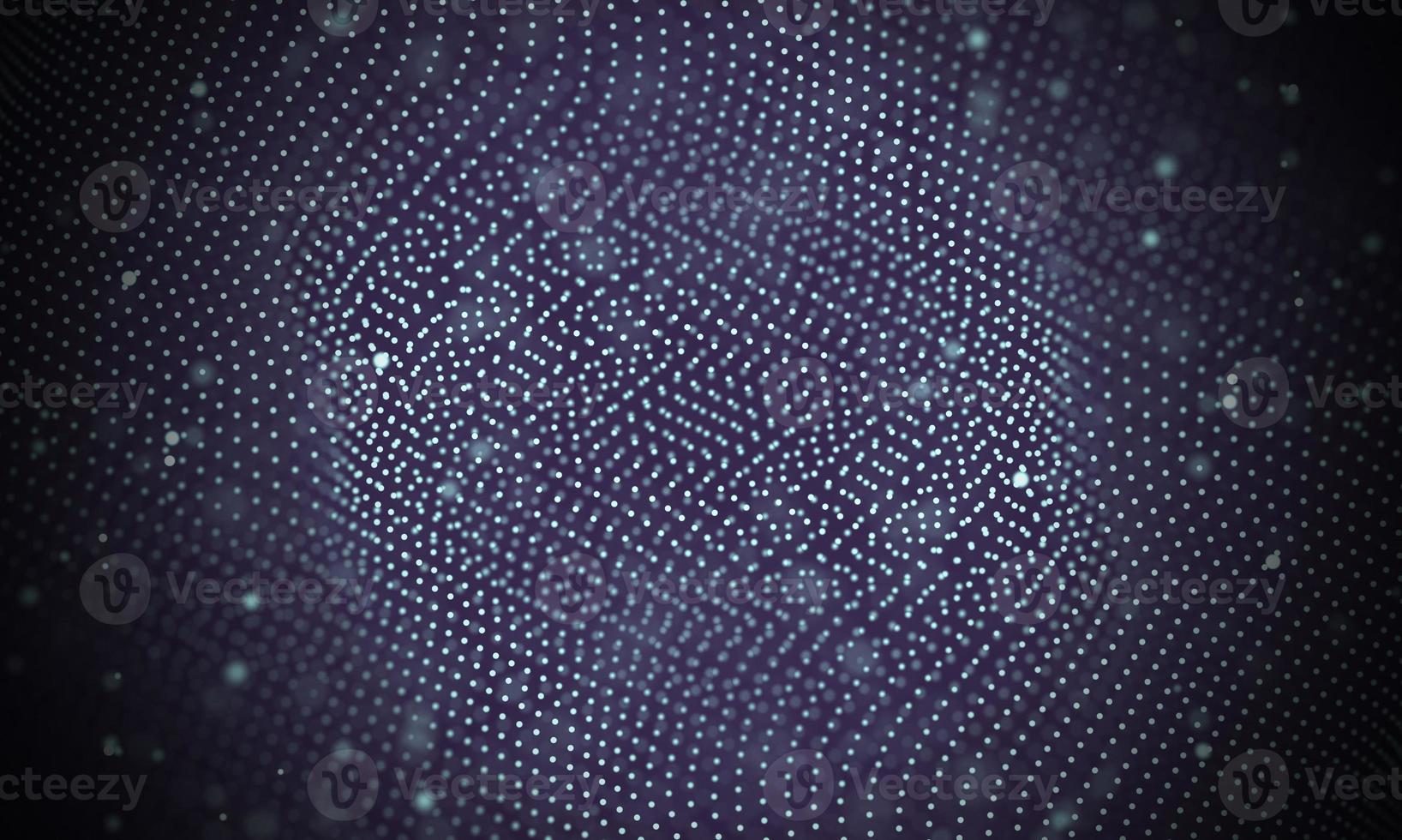Data technology abstract futuristic illustration . Low poly shape with connecting dots and lines on dark background. 3D rendering . Big data visualization . photo