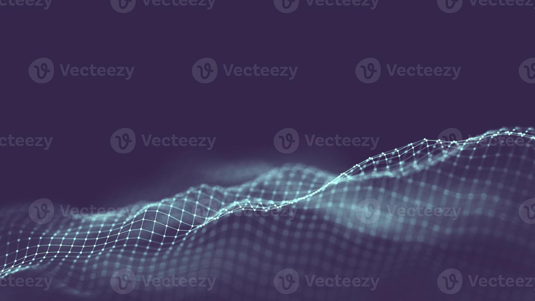 Data technology abstract futuristic illustration . Low poly shape with connecting dots and lines on dark background. 3D rendering . Big data visualization . photo